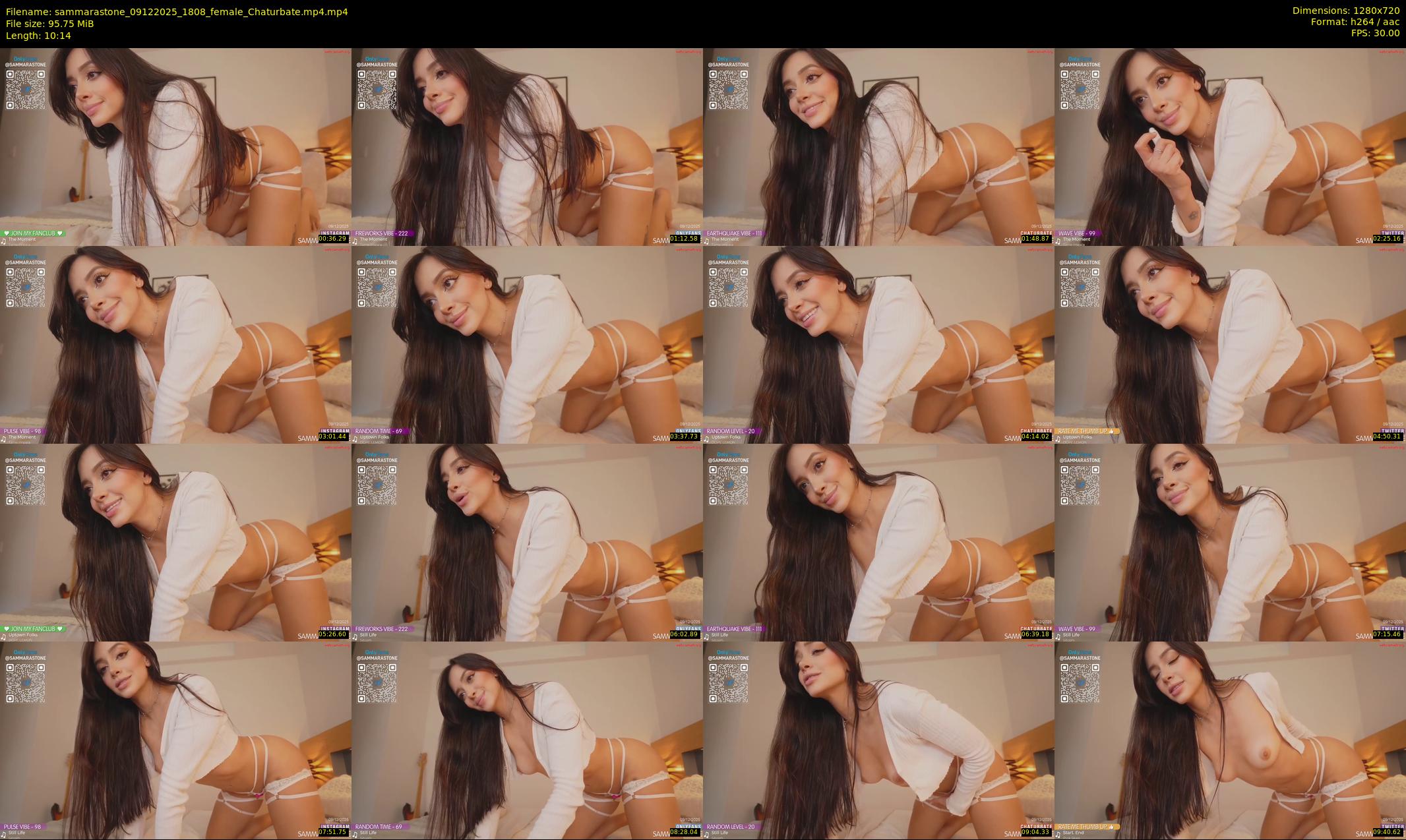 sammarastone — 11 minute Chaturbate female cam show recording, 720p, Dec 9, 2025