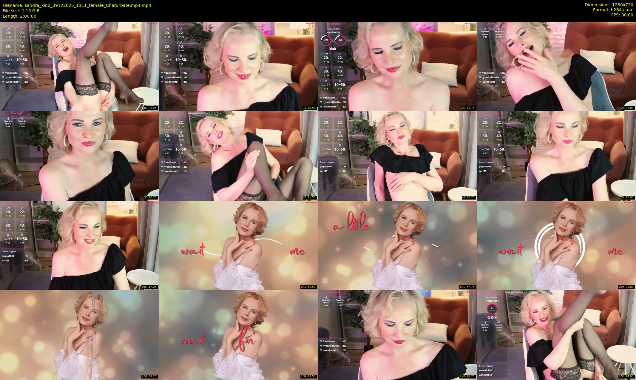 sandra_kind — 120 minute Chaturbate female cam show recording, 720p, Dec 9, 2025