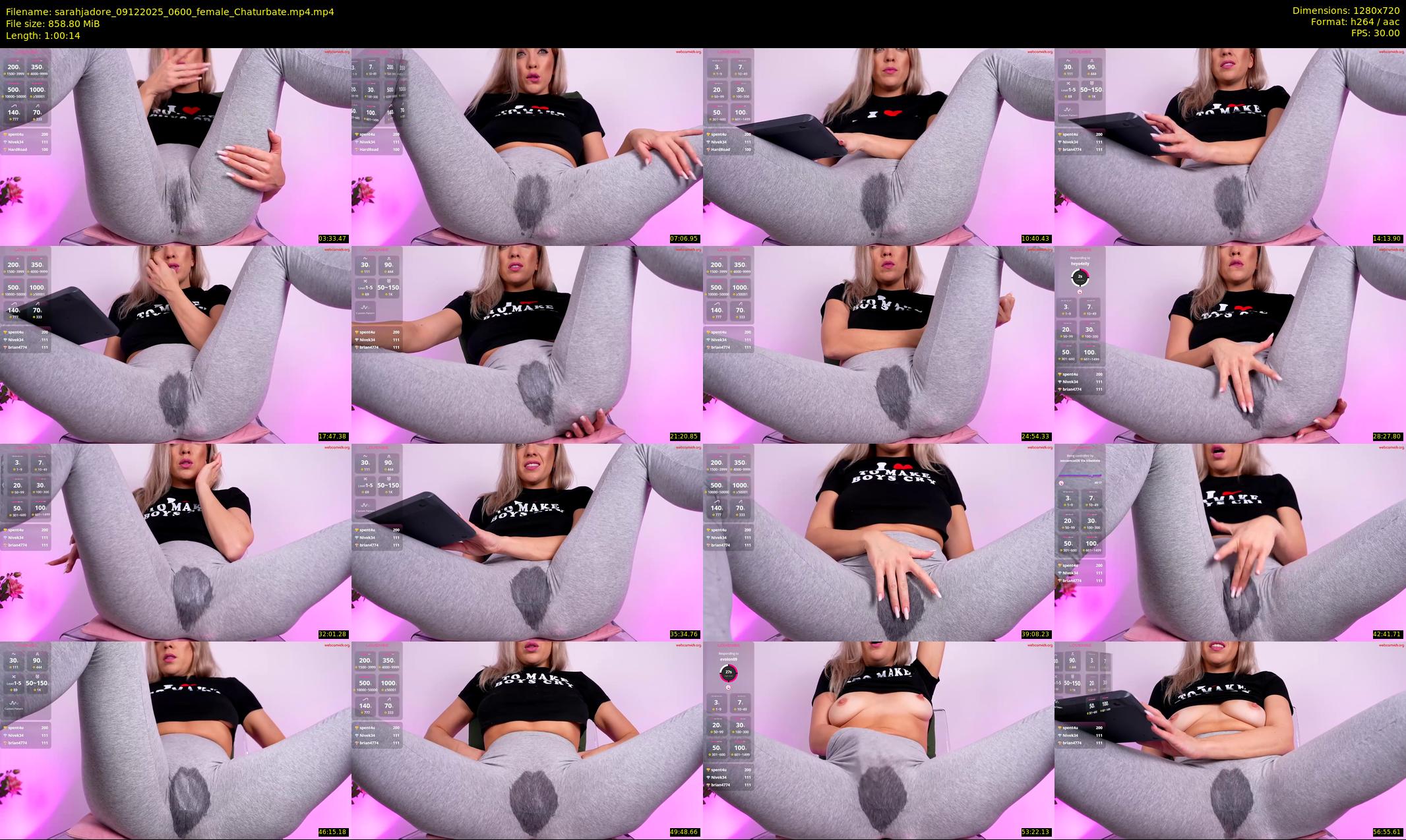 sarahjadore — 61 minute Chaturbate female cam show recording, 720p, Dec 9, 2025