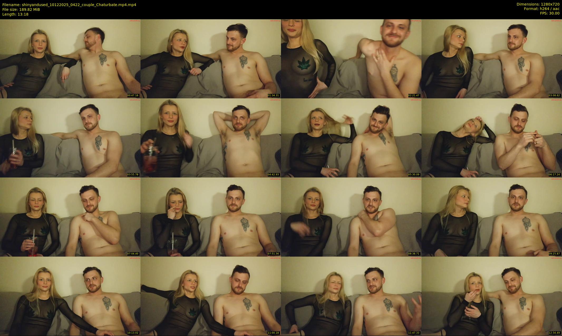 shinyandused — 14 minute Chaturbate couple cam show recording, 720p, Dec 10, 2025