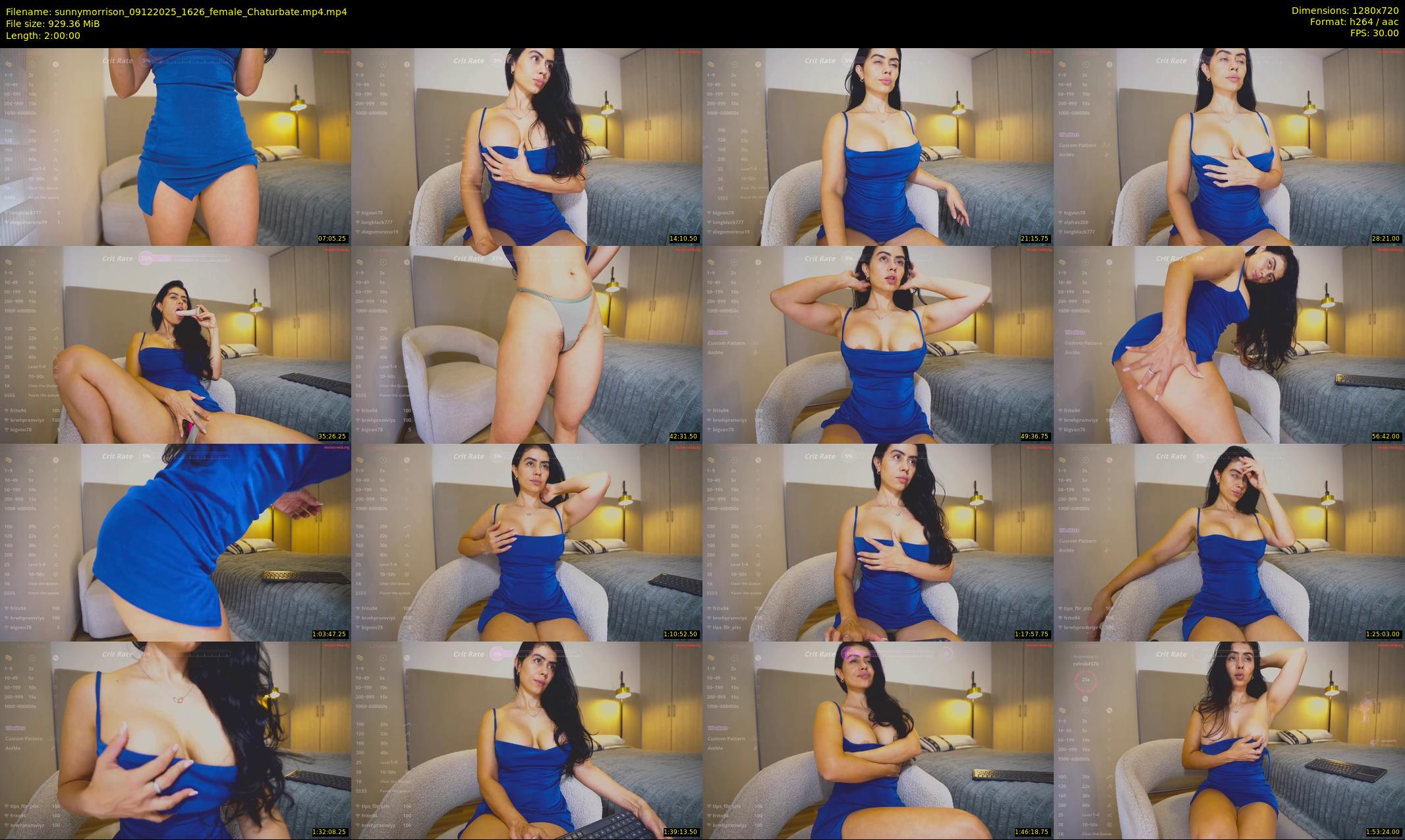 sunnymorrison — 120 minute Chaturbate female cam show recording, 720p, Dec 9, 2025
