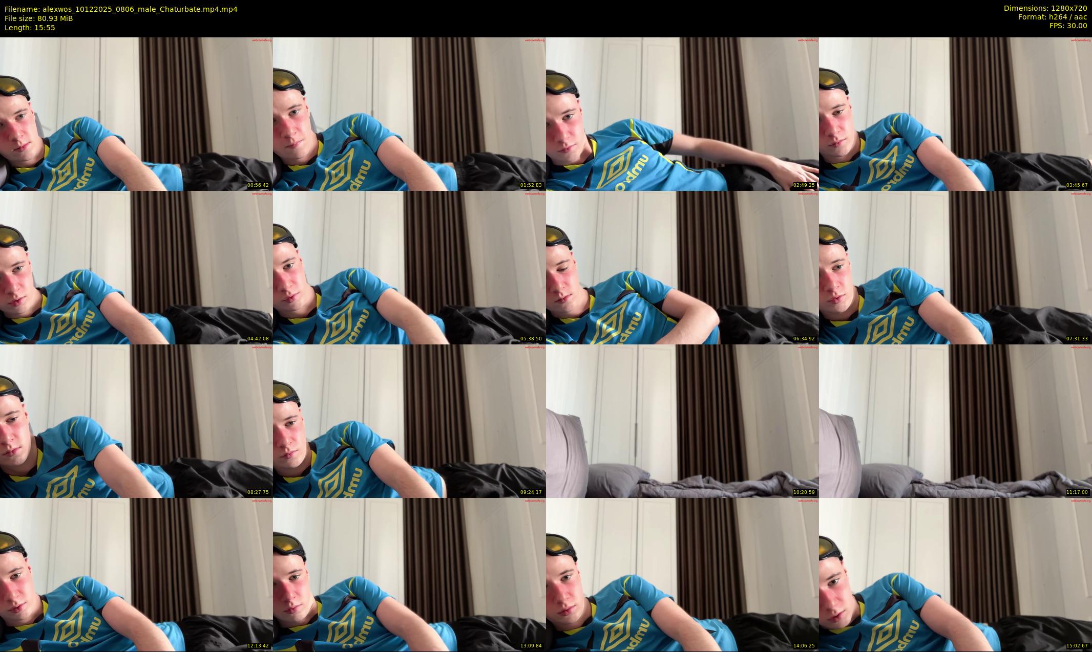 alexwos — 16 minute Chaturbate male cam show recording, 720p, Dec 10, 2025