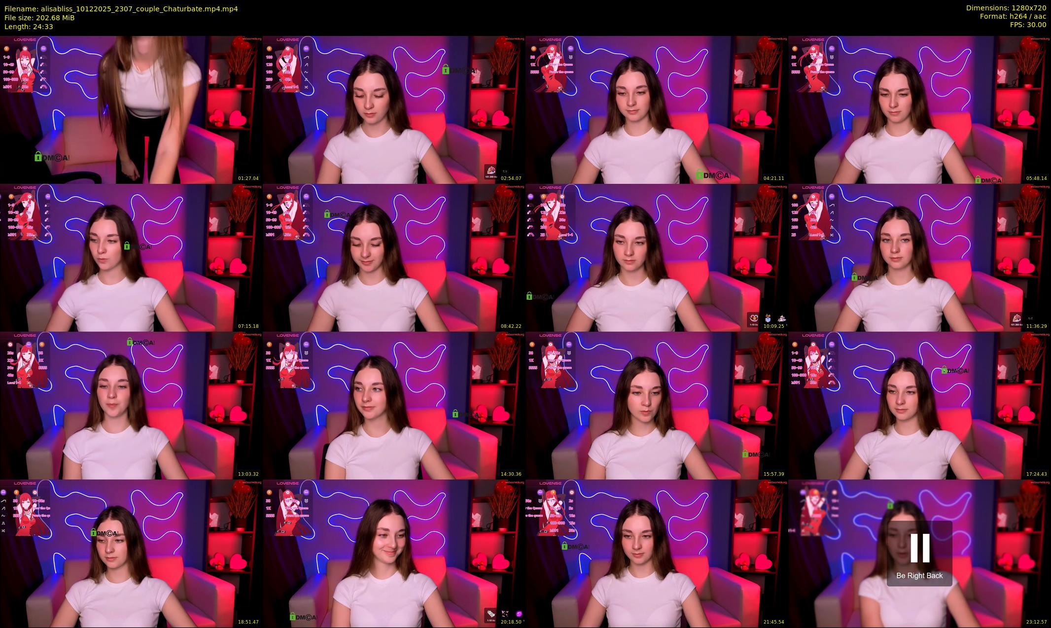alisabliss — 25 minute Chaturbate female cam show recording, 720p, Dec 10, 2025