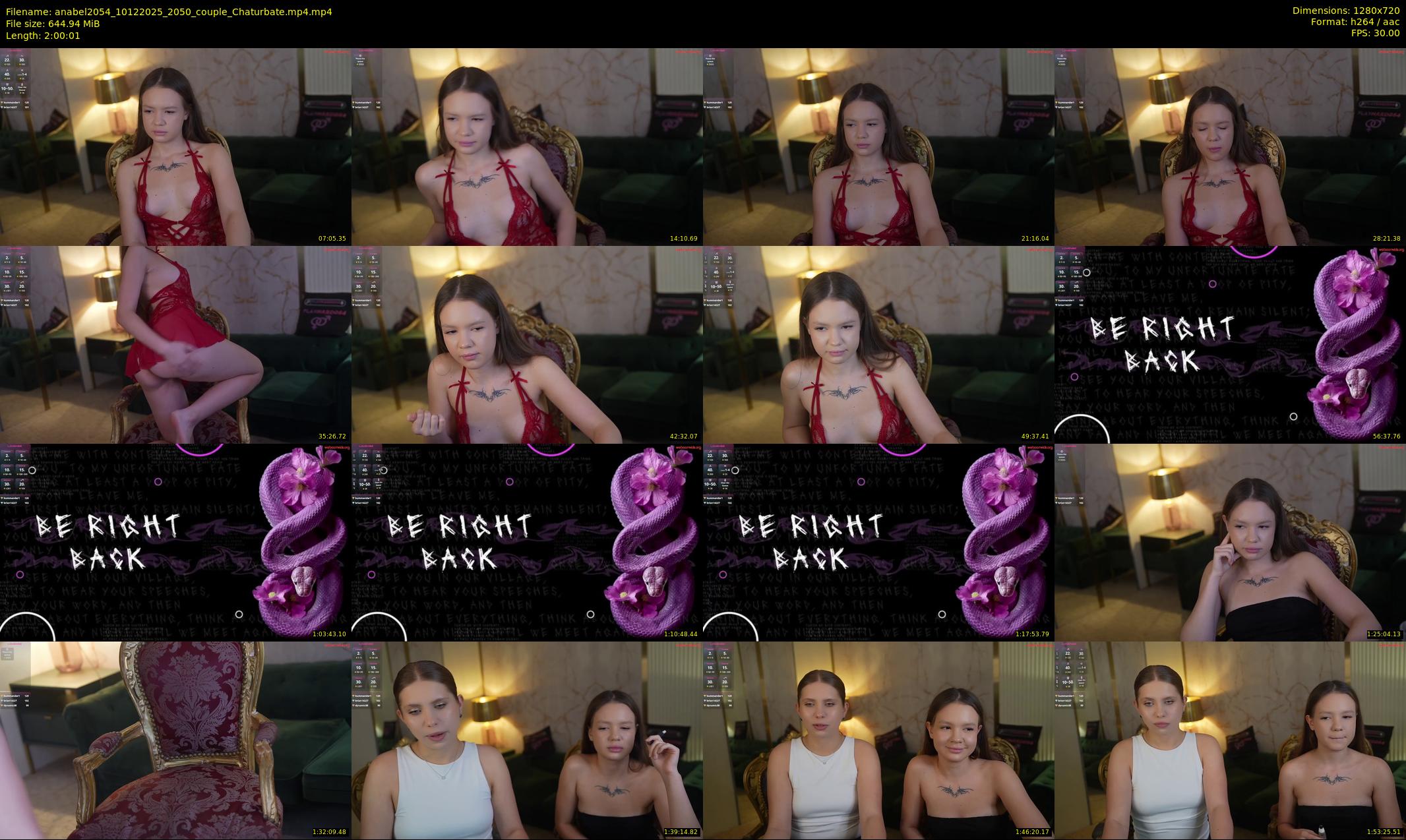 anabel2054 — 121 minute Chaturbate female cam show recording, 720p, Dec 10, 2025