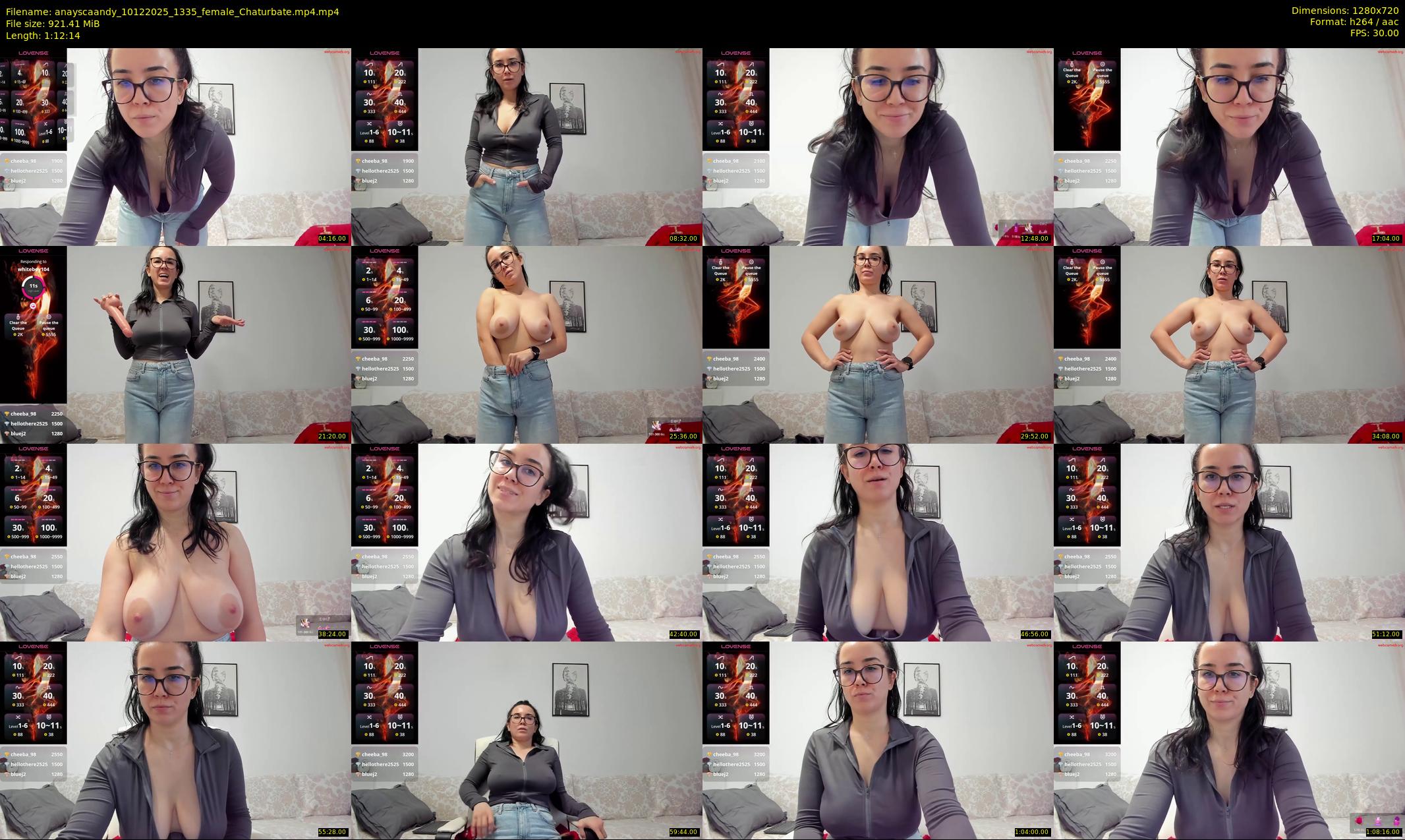 anayscaandy — 73 minute Chaturbate female cam show recording, 720p, Dec 10, 2025