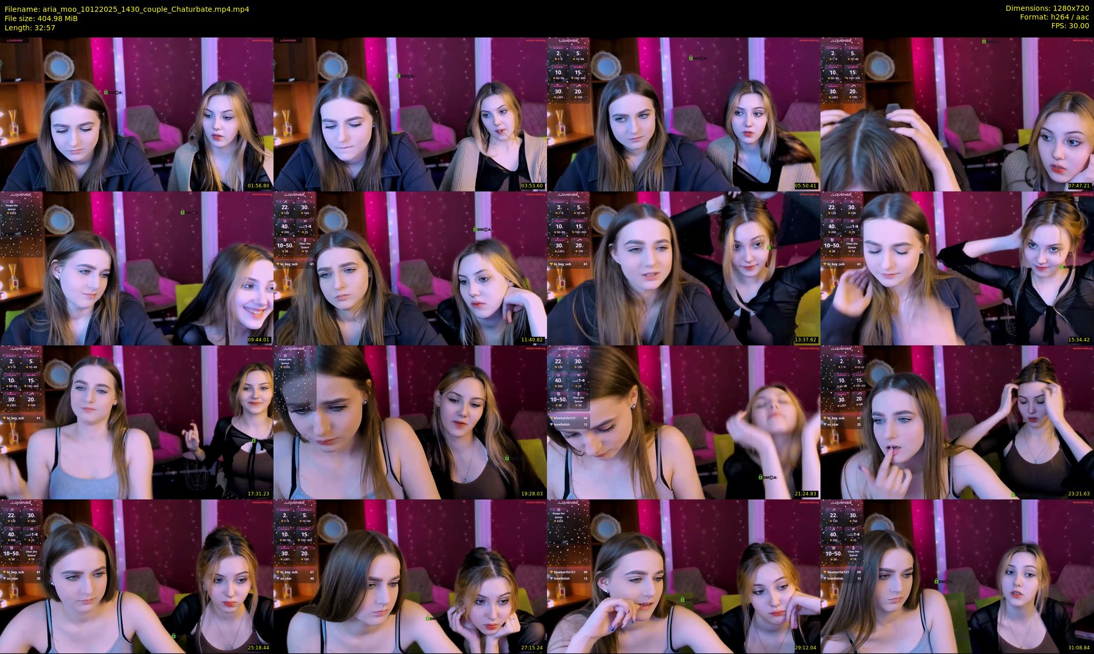 aria_moo — 33 minute Chaturbate couple cam show recording, 720p, Dec 10, 2025