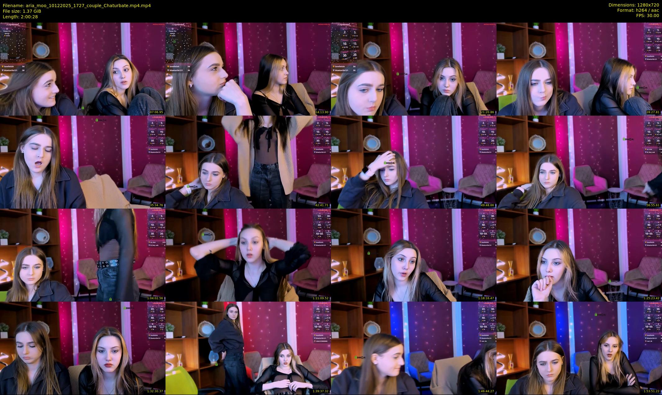 aria_moo — 121 minute Chaturbate couple cam show recording, 720p, Dec 10, 2025