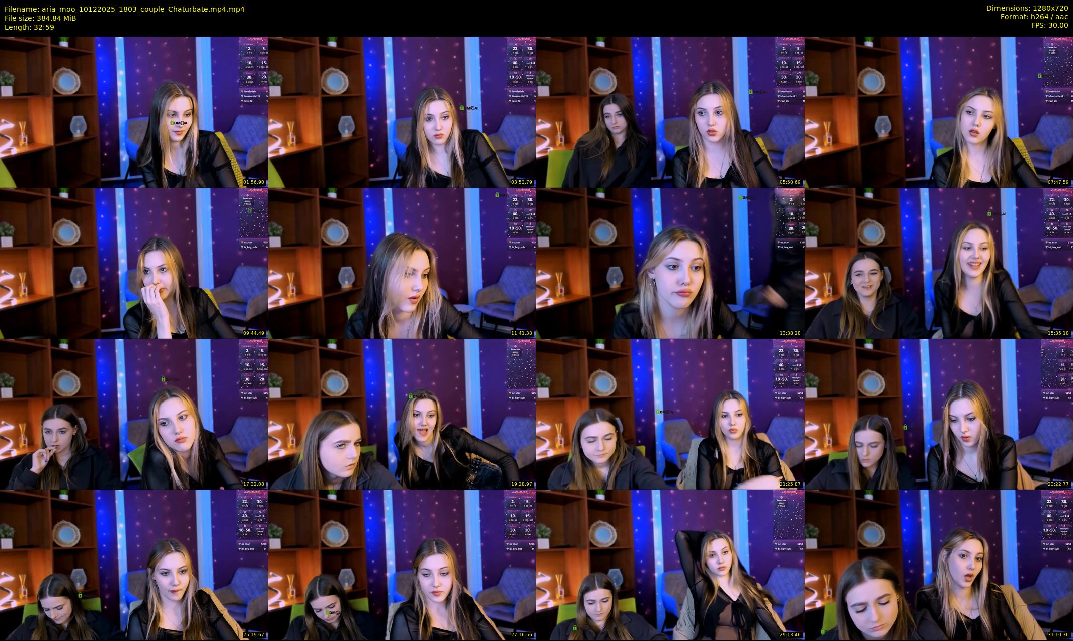 aria_moo — 33 minute Chaturbate couple cam show recording, 720p, Dec 10, 2025