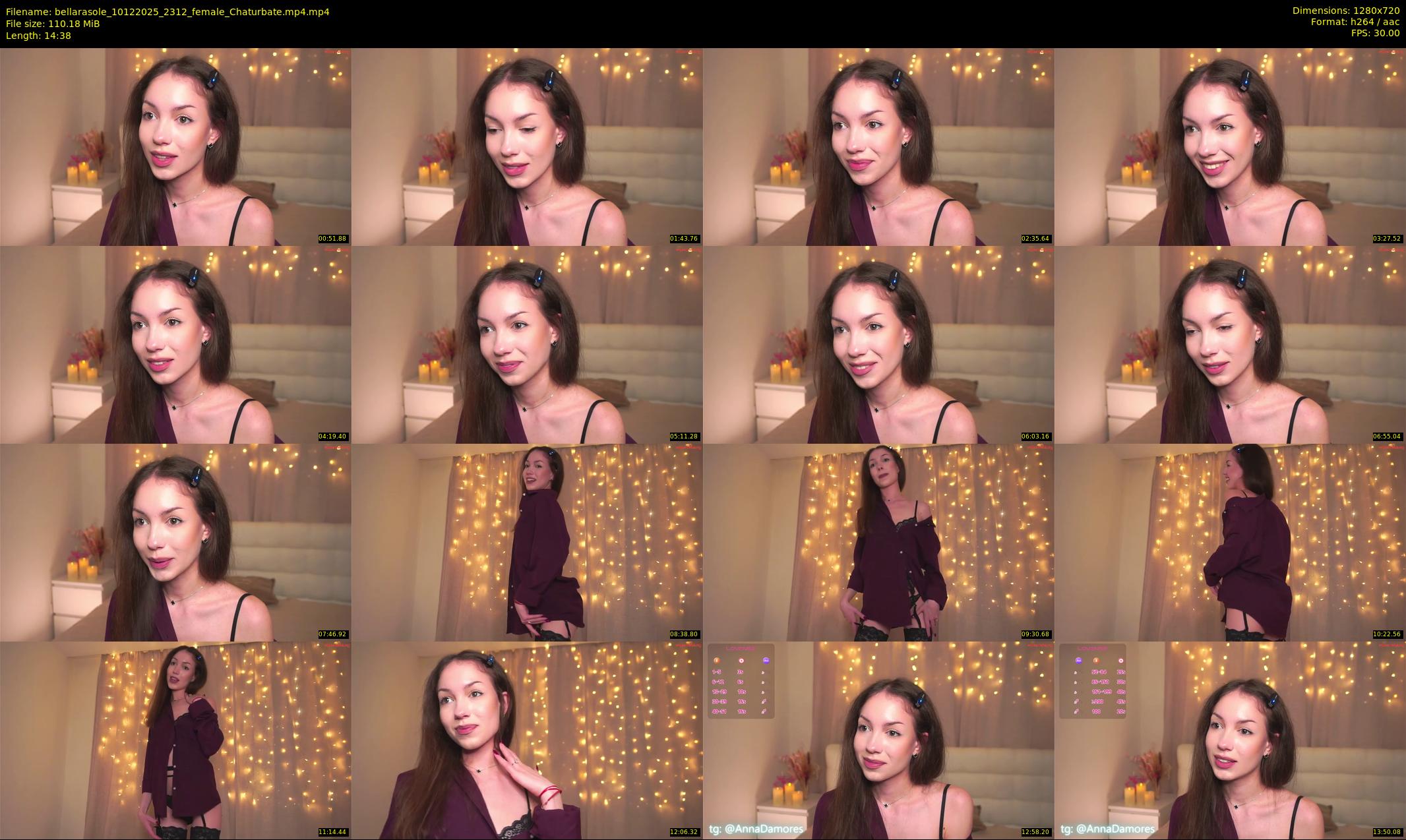 bellarasole — 15 minute Chaturbate female cam show recording, 720p, Dec 10, 2025
