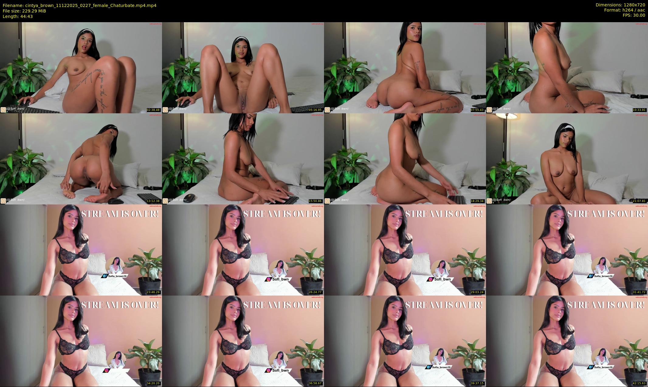 cintya_brown — 45 minute Chaturbate female cam show recording, 720p, Dec 11, 2025