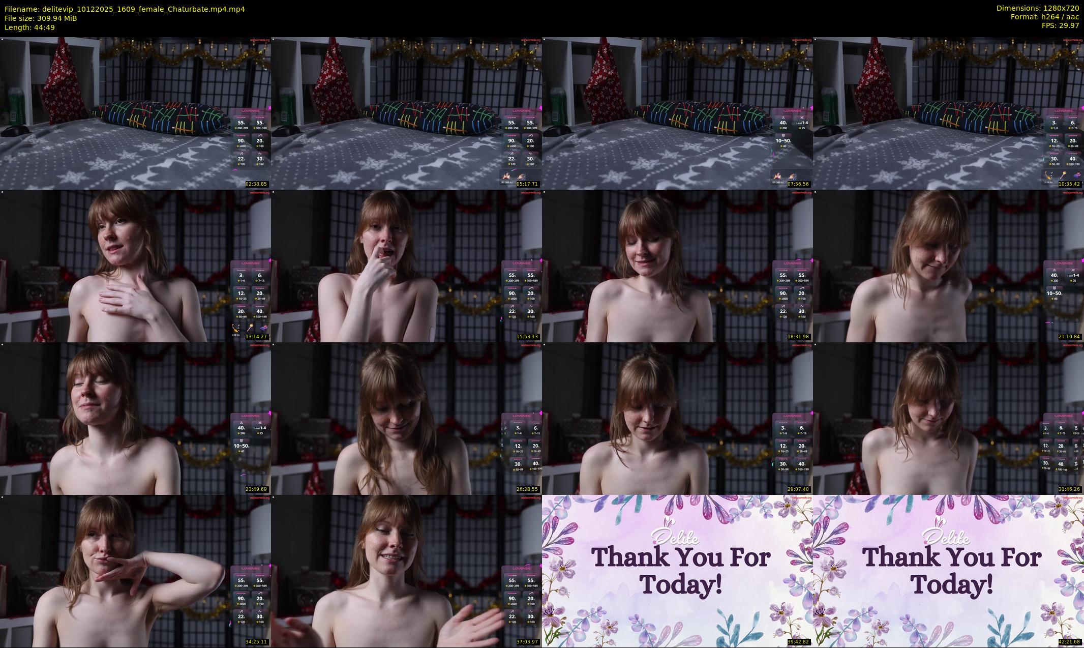 delitevip — 45 minute Chaturbate female cam show recording, 720p, Dec 10, 2025