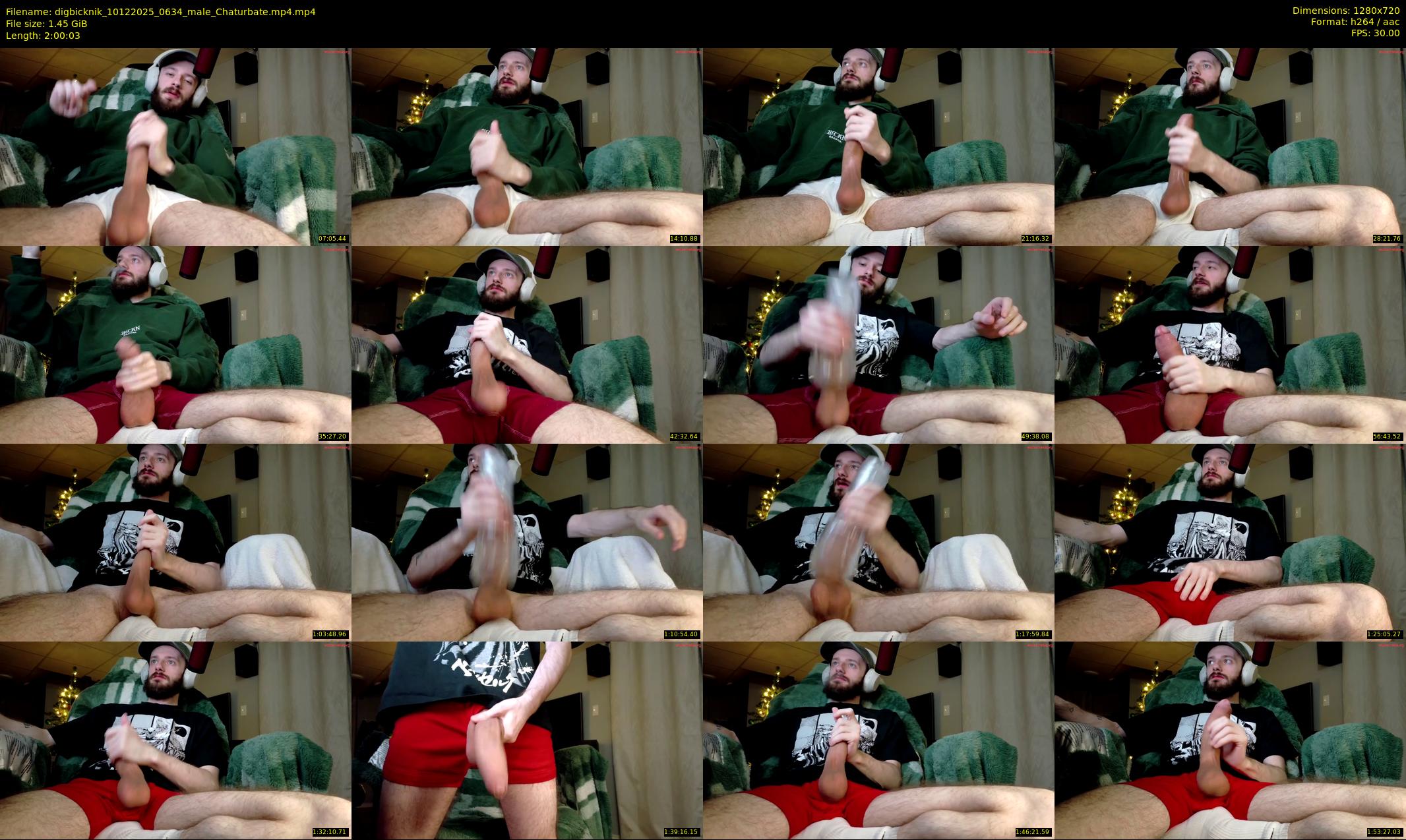 digbicknik — 121 minute Chaturbate male cam show recording, 720p, Dec 10, 2025