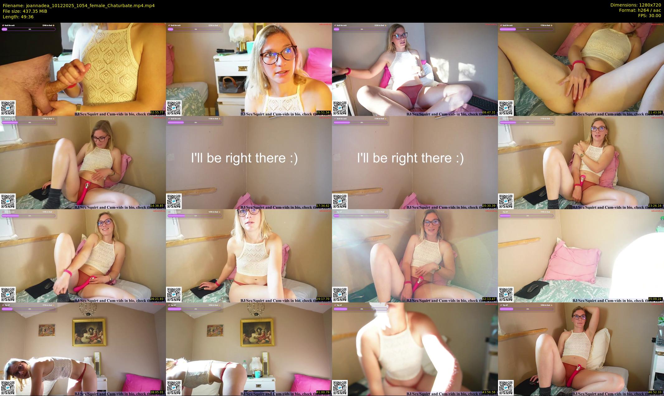 joannadea — 50 minute Chaturbate female cam show recording, 720p, Dec 10, 2025