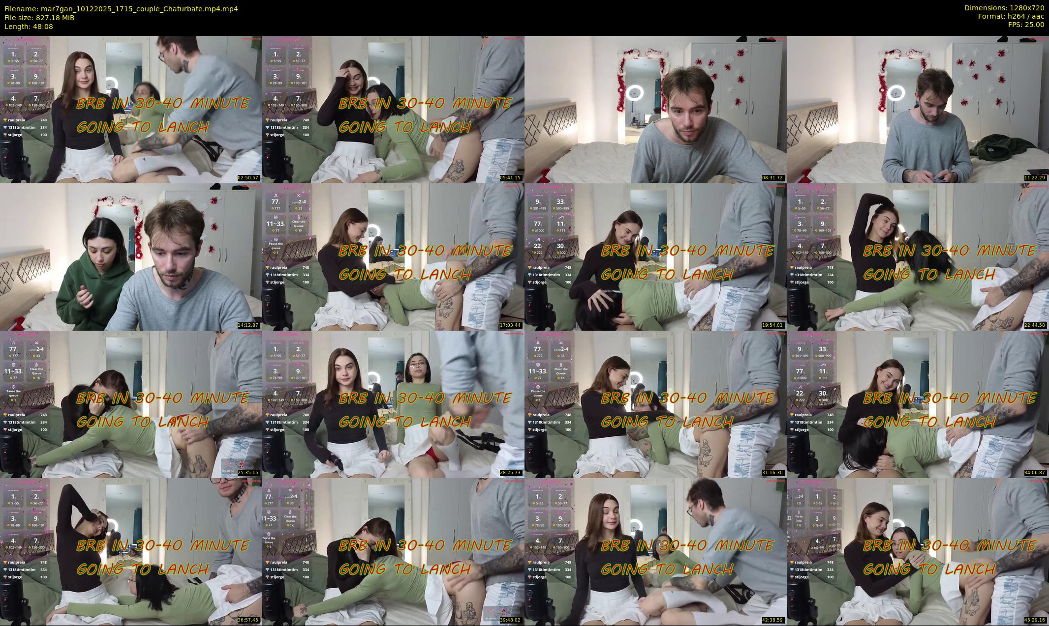 mar7gan — 49 minute Chaturbate couple cam show recording, 720p, Dec 10, 2025