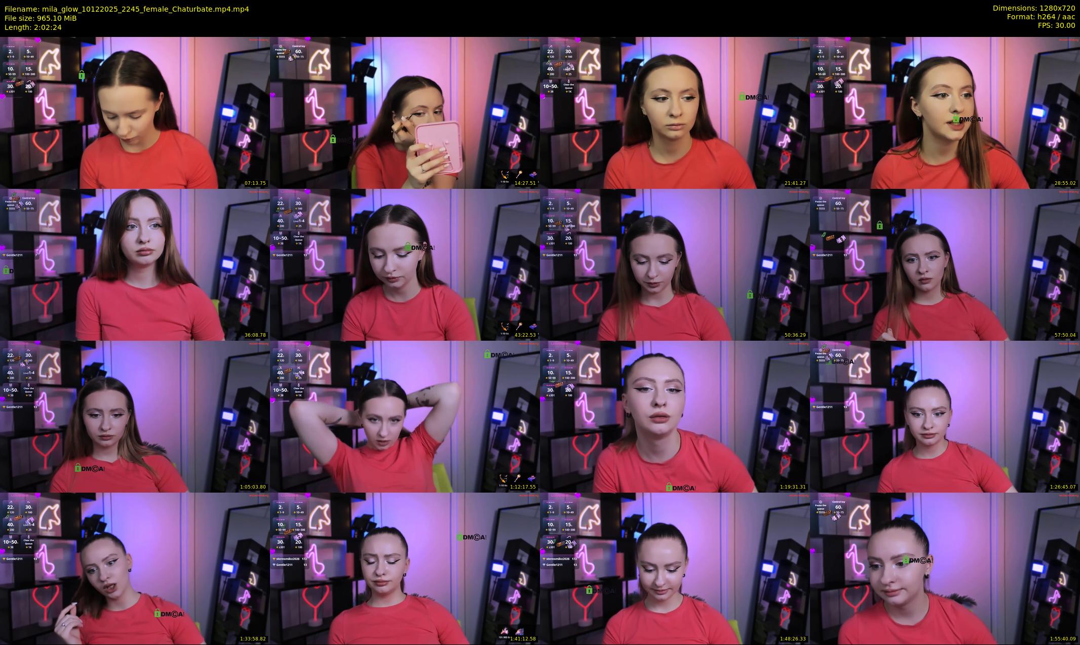 mila_glow — 123 minute Chaturbate female cam show recording, 720p, Dec 10, 2025