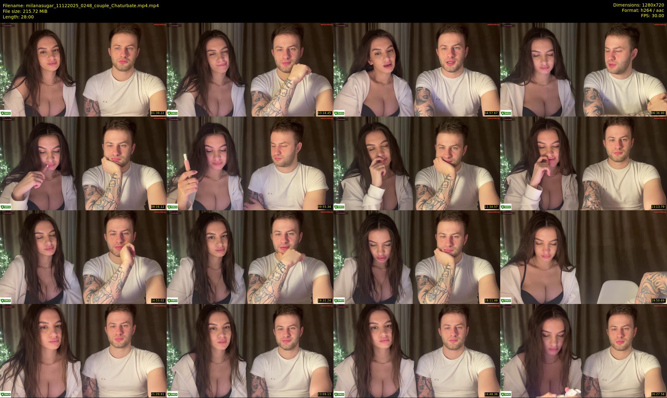 milanasugar — 28 minute Chaturbate couple cam show recording, 720p, Dec 11, 2025