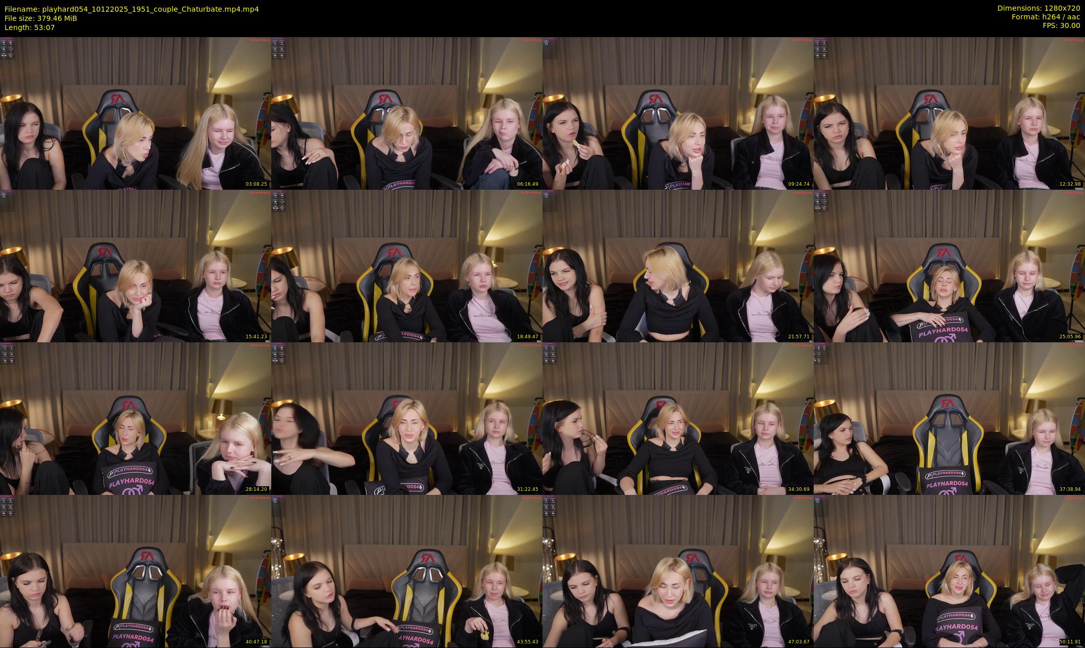 playhard054 — 54 minute Chaturbate couple cam show recording, 720p, Dec 10, 2025