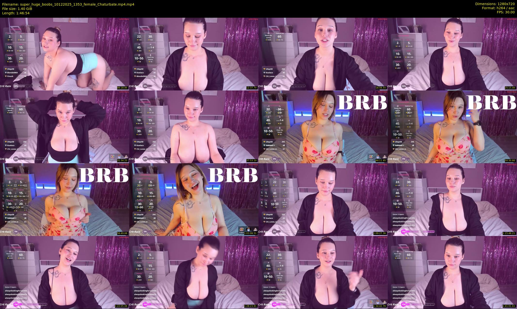 super_huge_boobs — 107 minute Chaturbate female cam show recording, 720p, Dec 10, 2025