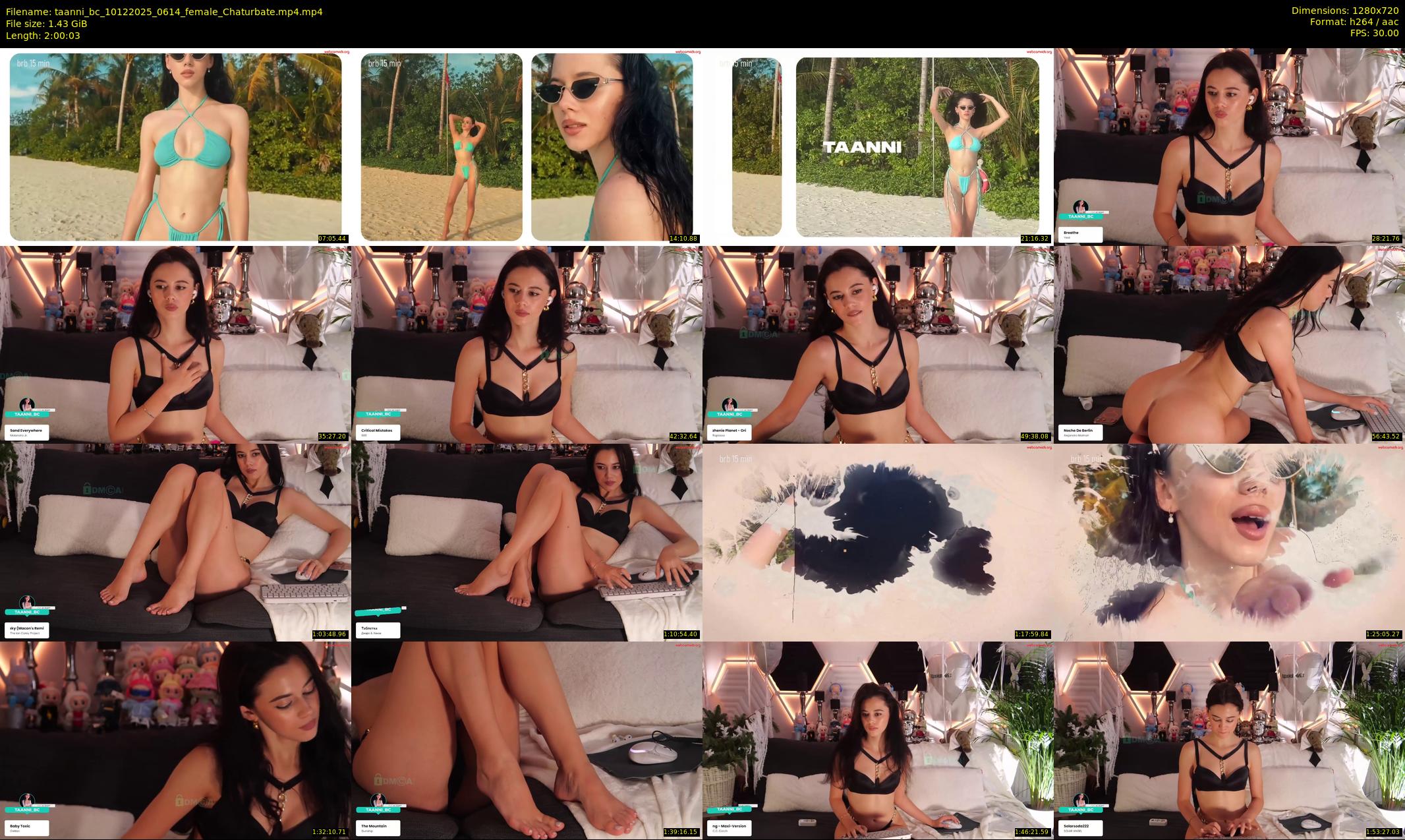 taanni_bc — 121 minute Chaturbate female cam show recording, 720p, Dec 10, 2025