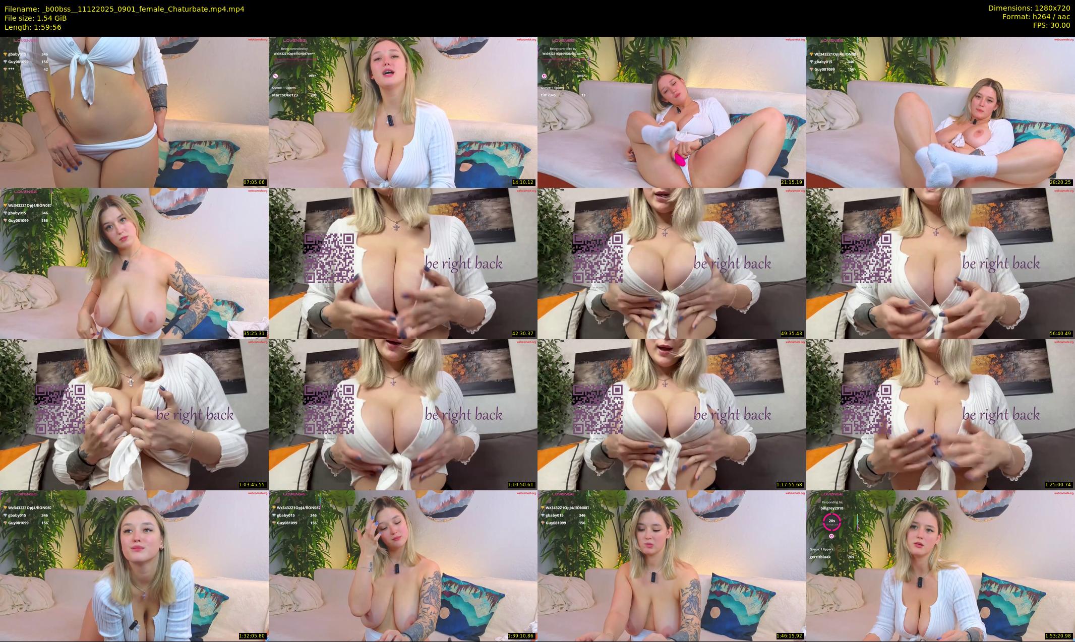 _b00bss_ — 120 minute Chaturbate female cam show recording, 720p, Dec 11, 2025