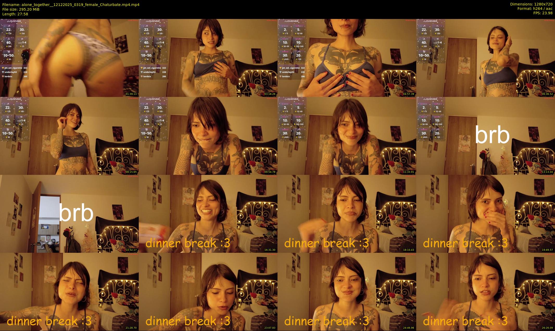 alone_together_ — 28 minute Chaturbate female cam show recording, 720p, Dec 12, 2025