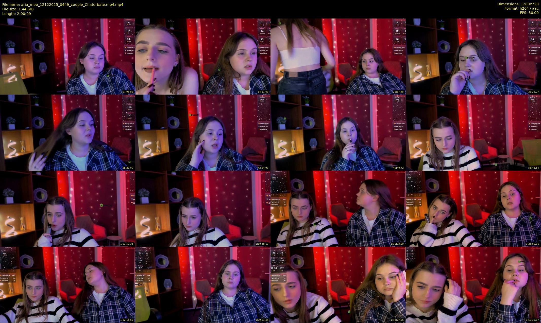 aria_moo — 121 minute Chaturbate couple cam show recording, 720p, Dec 12, 2025