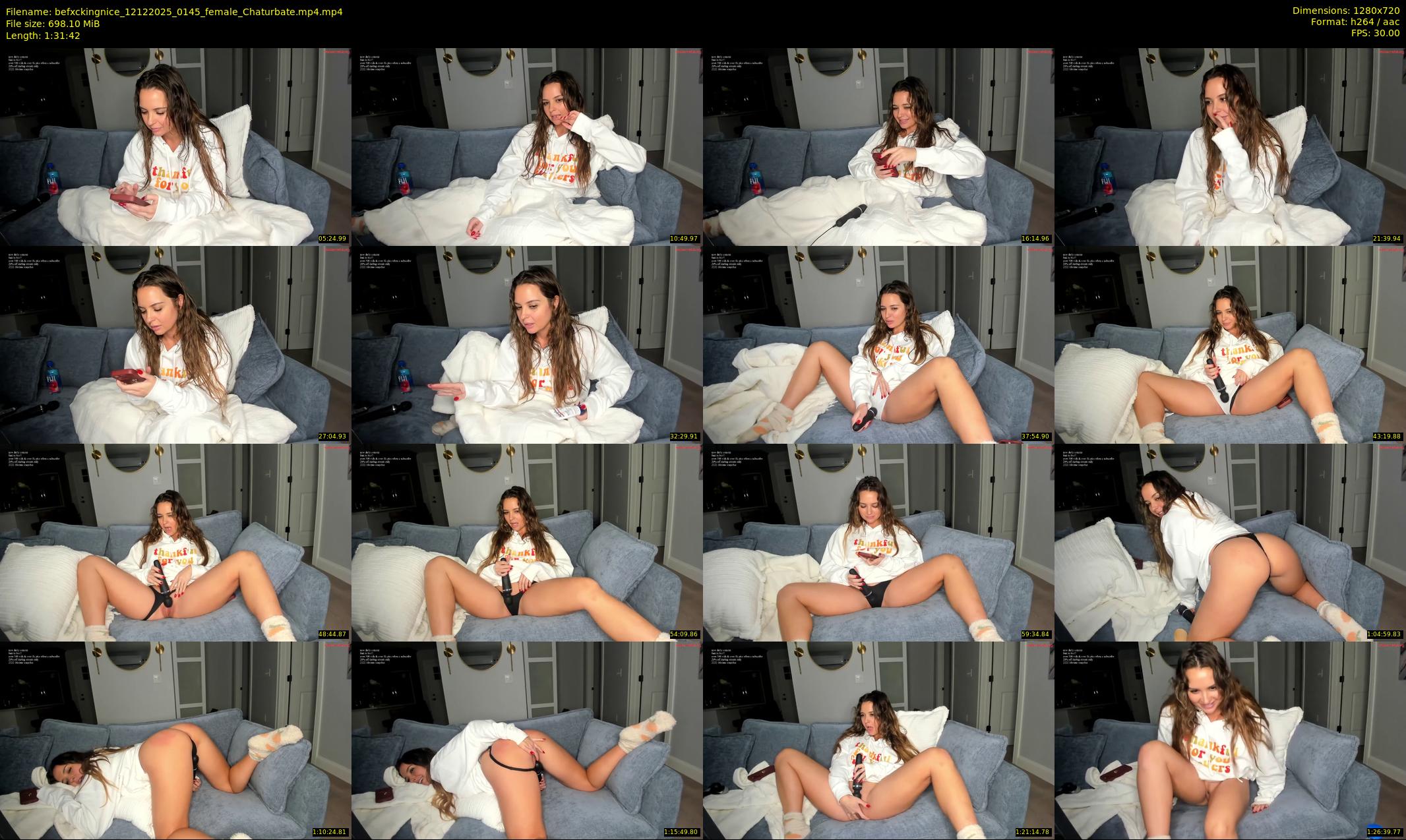 befxckingnice — 92 minute Chaturbate female cam show recording, 720p, Dec 12, 2025