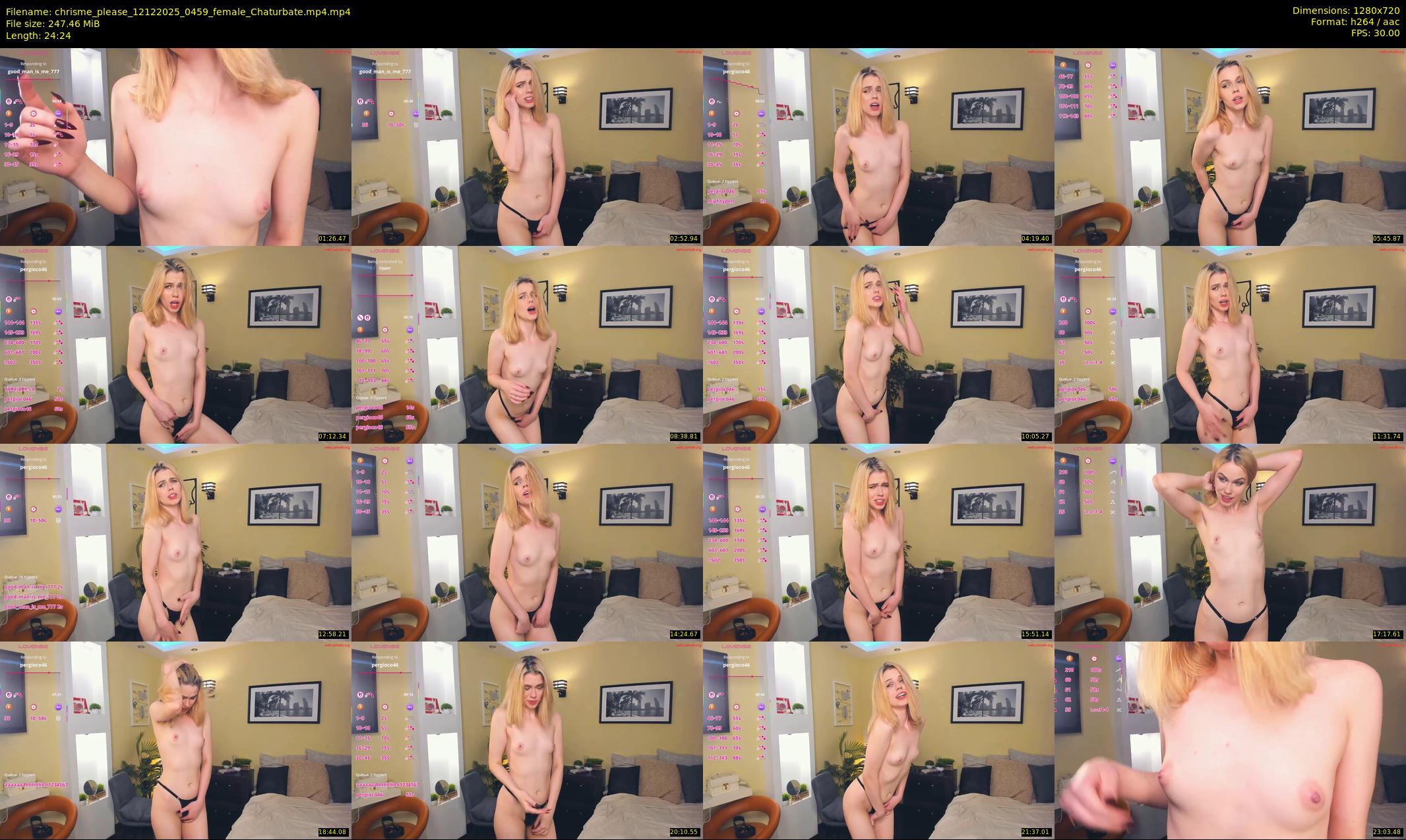 chrisme_please — 25 minute Chaturbate female cam show recording, 720p, Dec 12, 2025