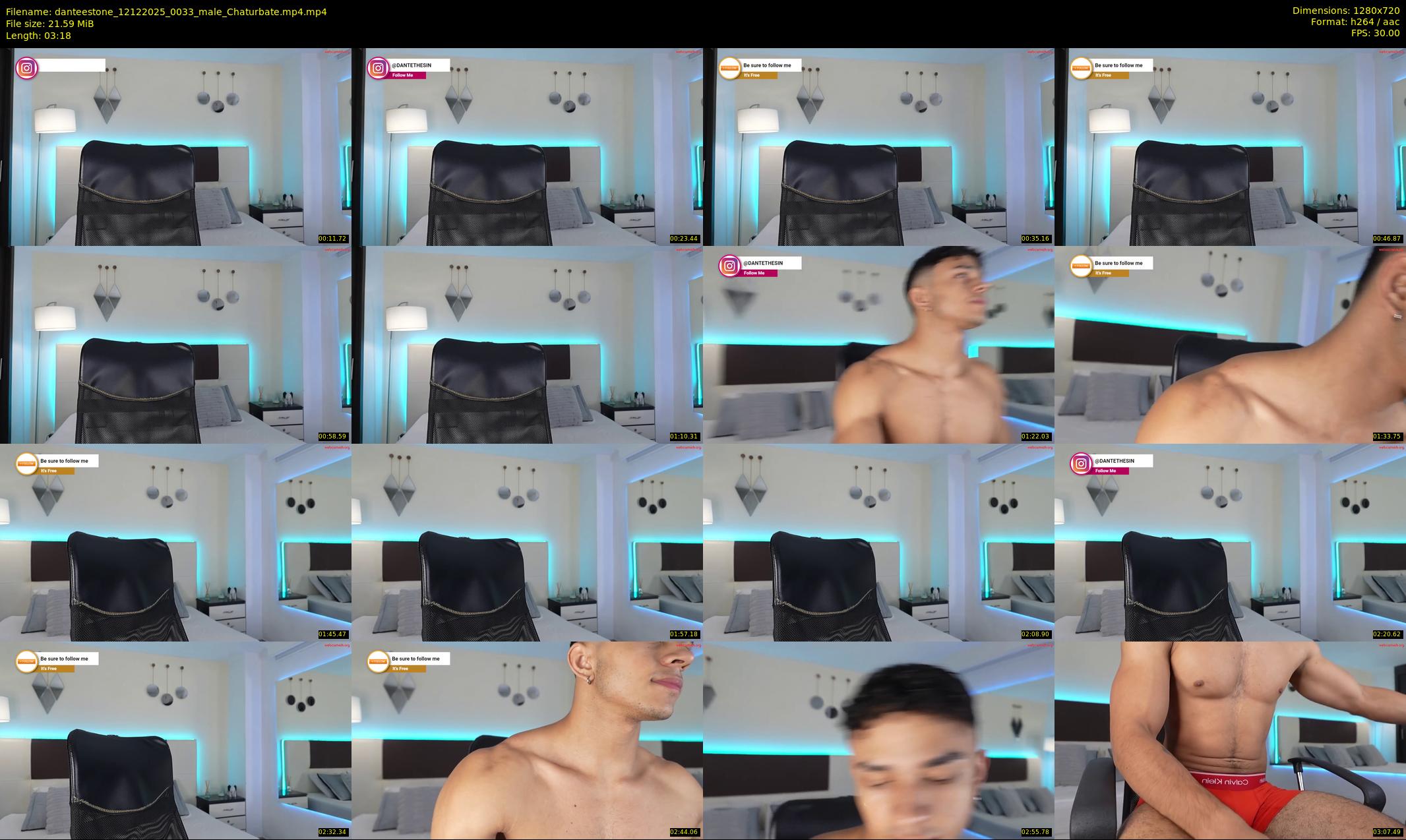 danteestone — 4 minute Chaturbate male cam show recording, 720p, Dec 12, 2025