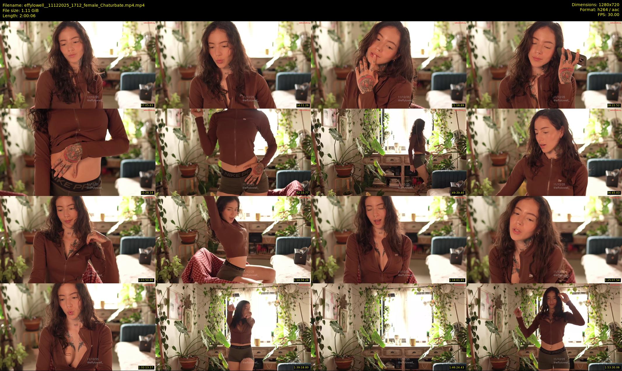 effylowell_ — 121 minute Chaturbate female cam show recording, 720p, Dec 11, 2025