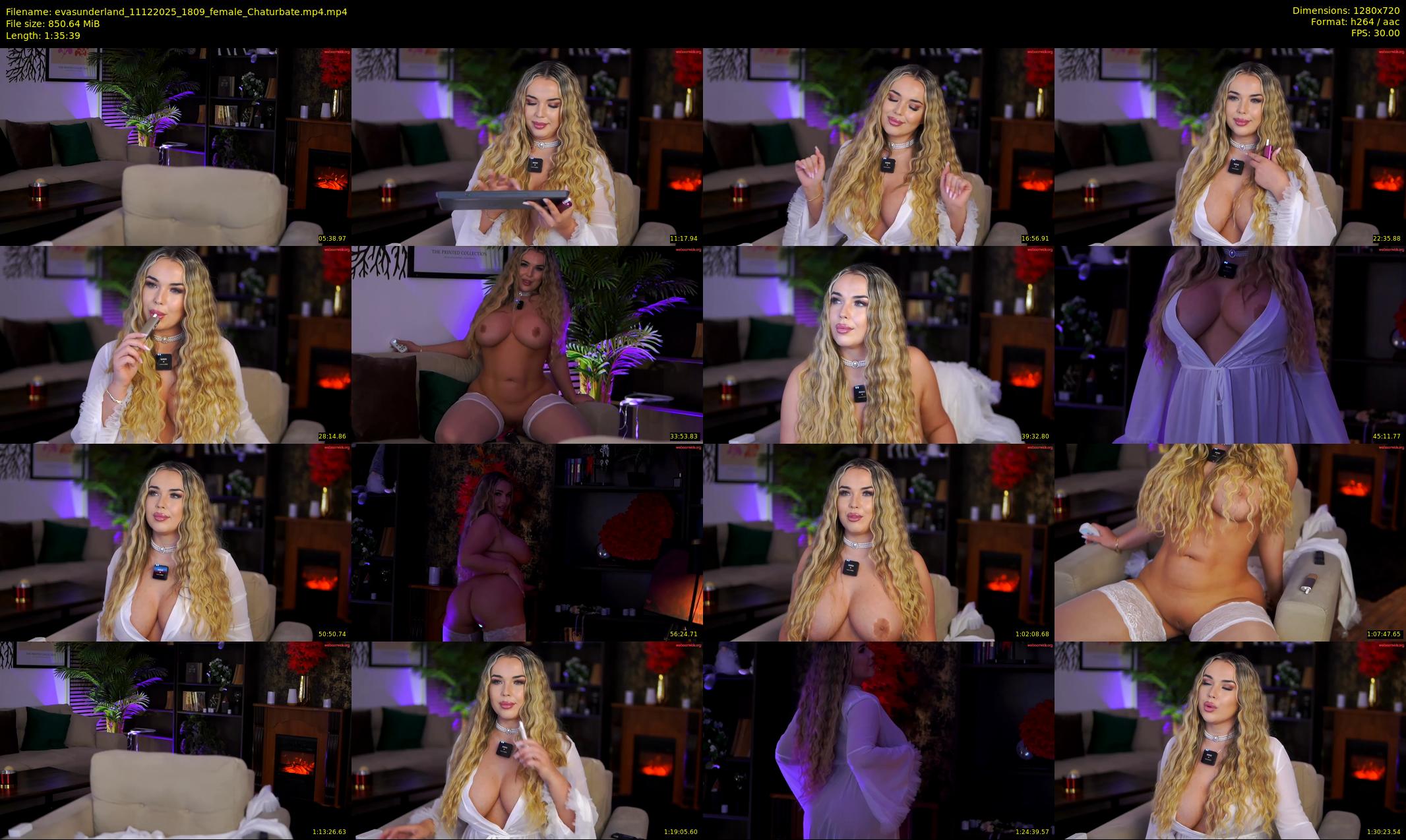 evasunderland — 96 minute Chaturbate female cam show recording, 720p, Dec 11, 2025