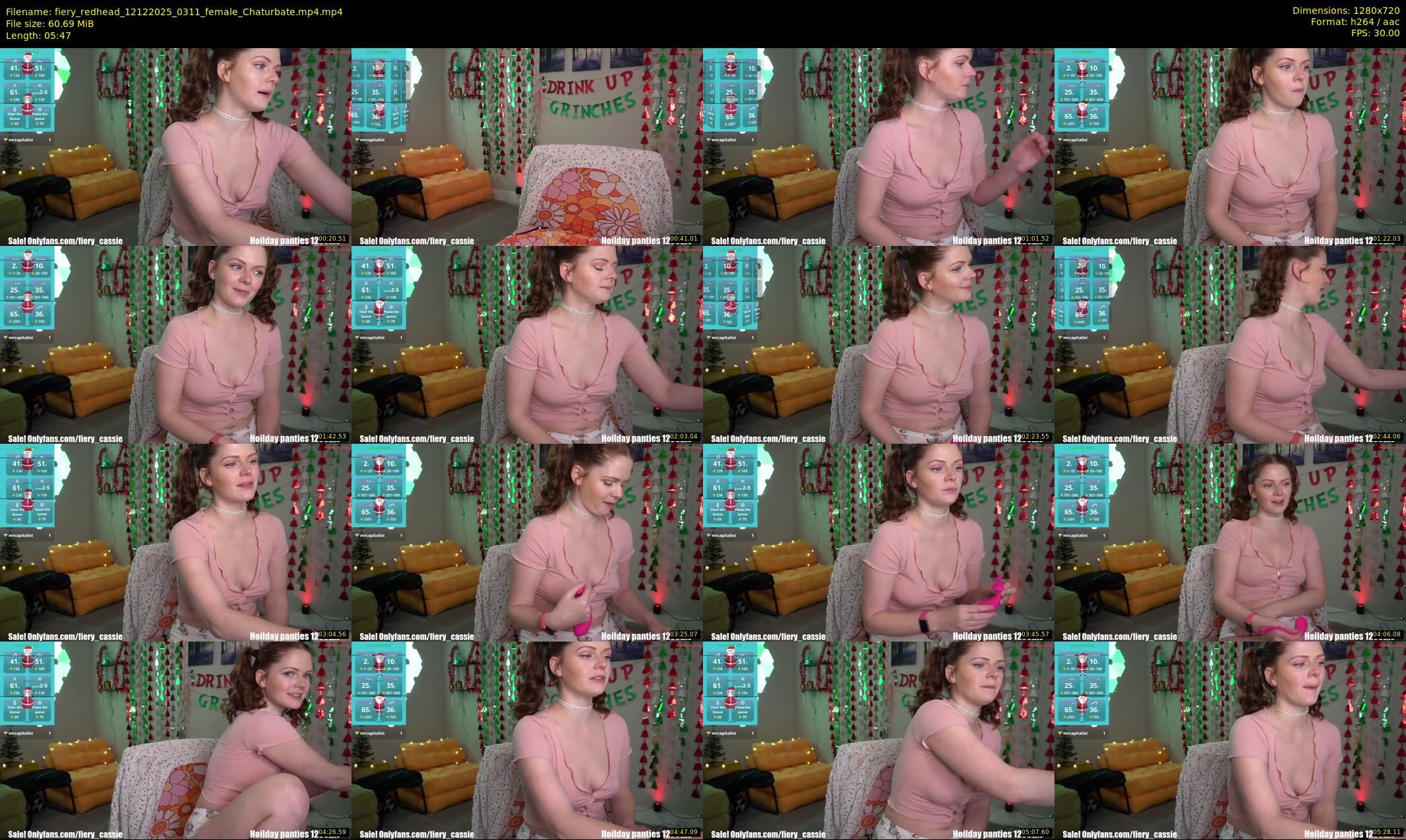 fiery_redhead — 6 minute Chaturbate female cam show recording, 720p, Dec 12, 2025