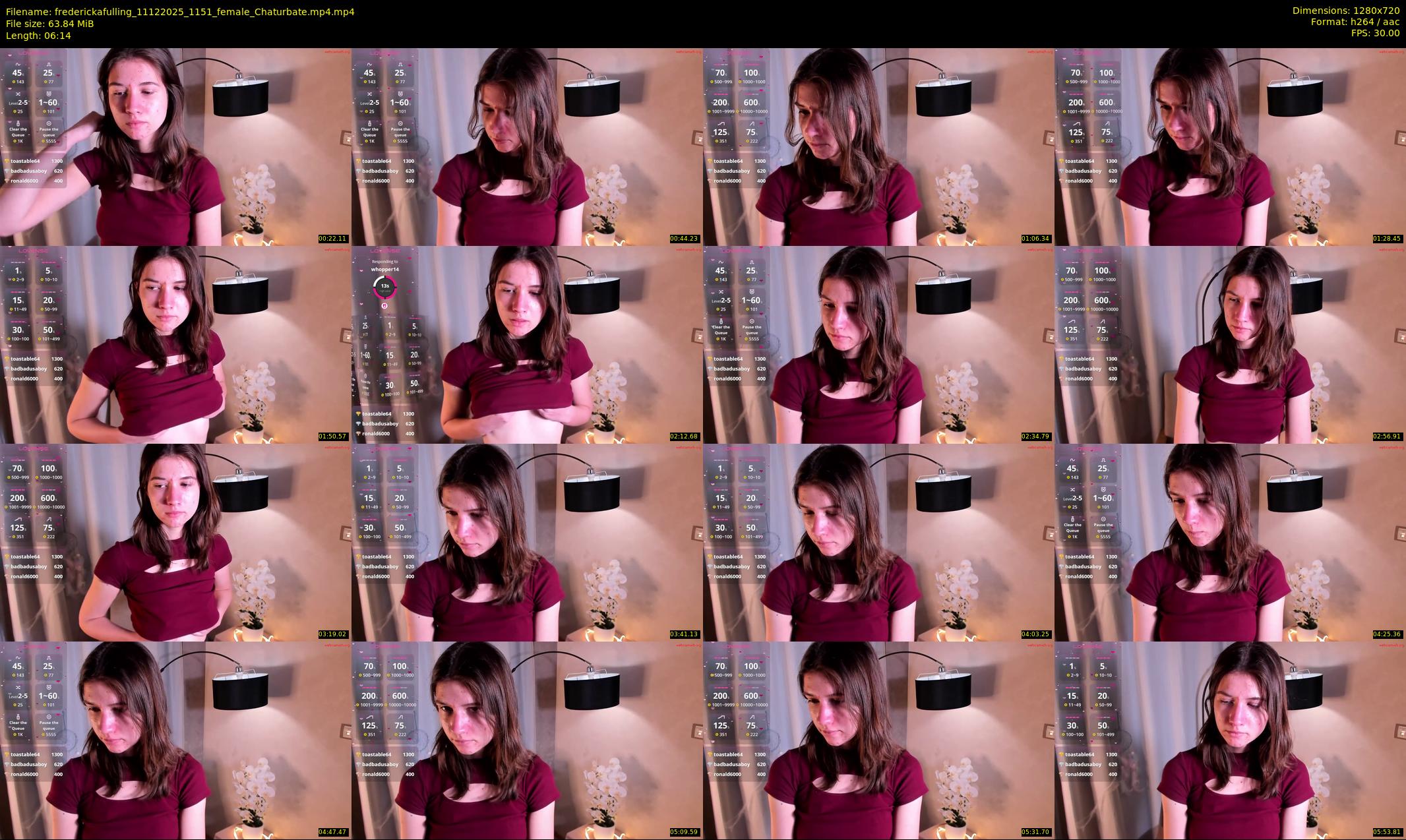 frederickafulling — 7 minute Chaturbate female cam show recording, 720p, Dec 11, 2025