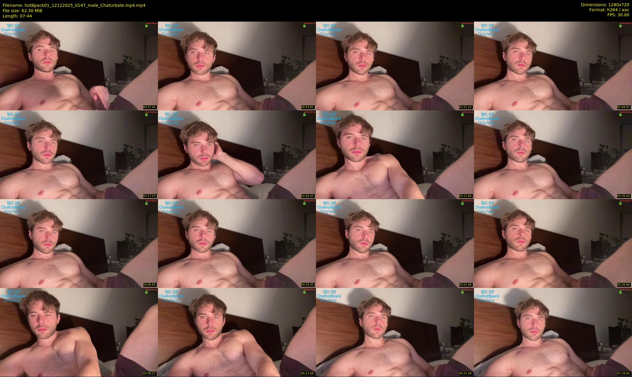 hot8pack01 — 8 minute Chaturbate male cam show recording, 720p, Dec 12, 2025