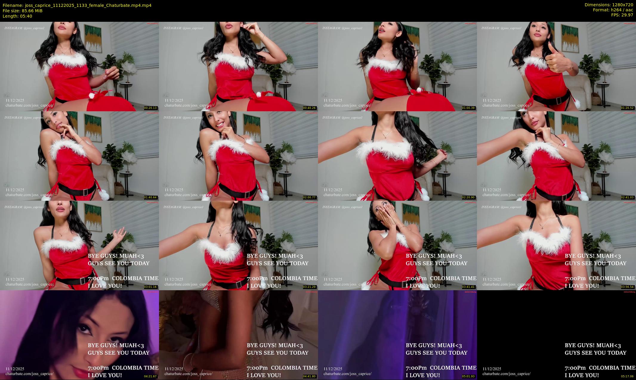 joss_caprice — 6 minute Chaturbate female cam show recording, 720p, Dec 11, 2025