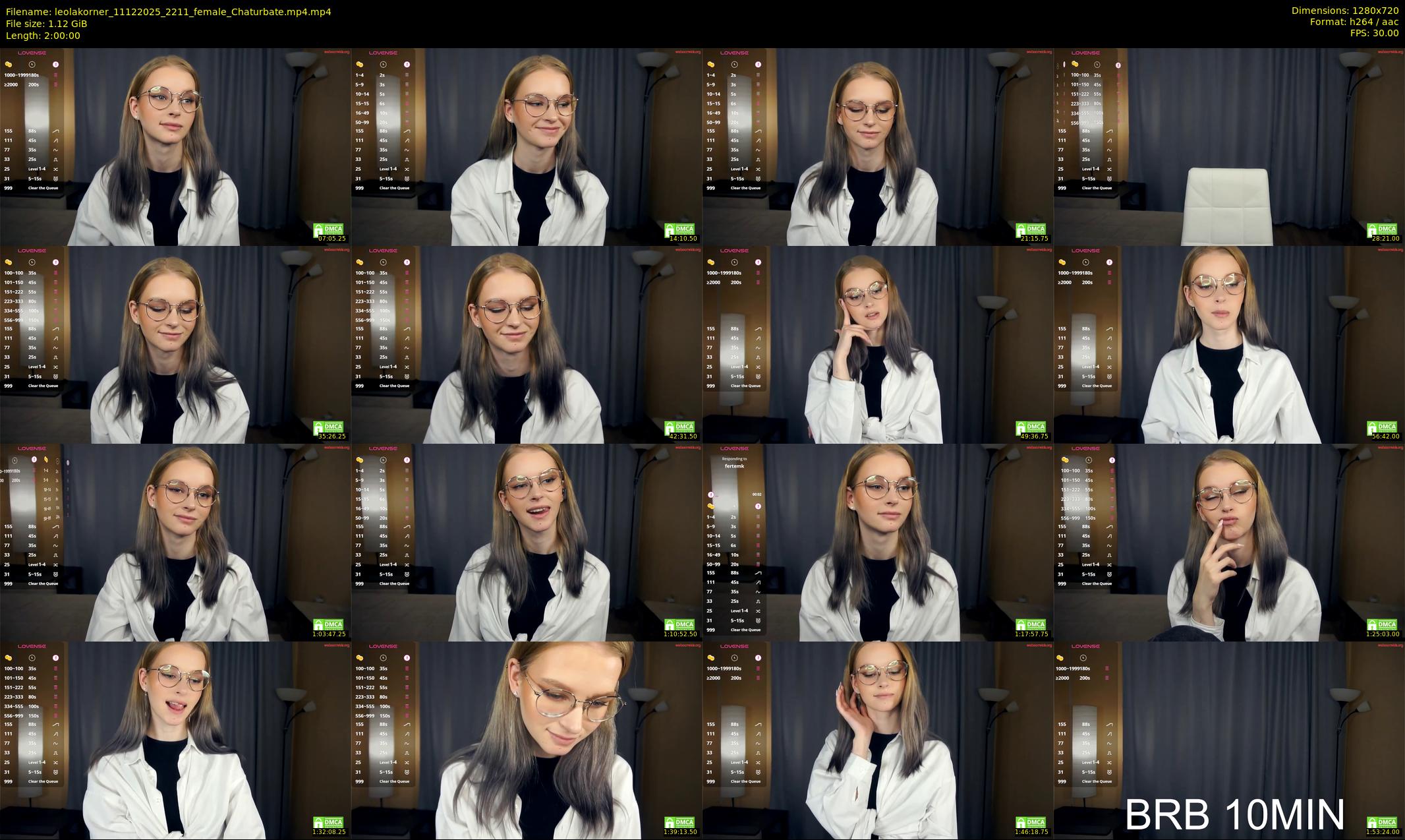 leolakorner — 120 minute Chaturbate female cam show recording, 720p, Dec 11, 2025