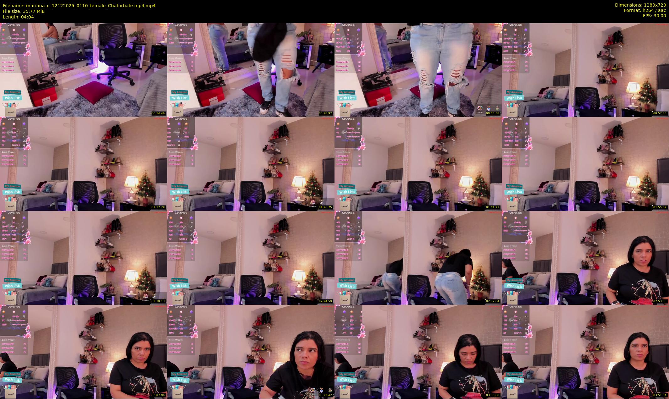mariana_c — 5 minute Chaturbate female cam show recording, 720p, Dec 12, 2025