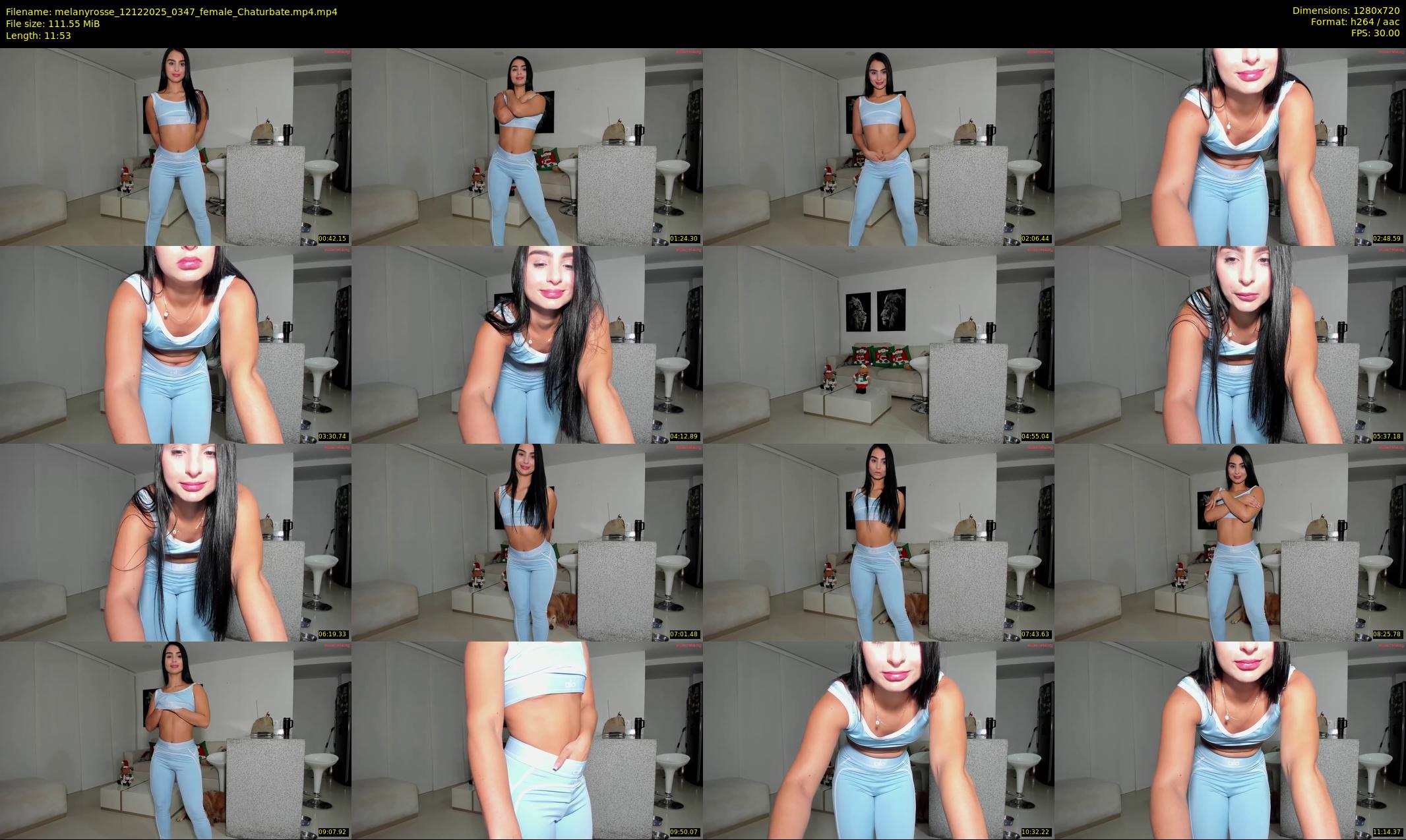 melanyrosse — 12 minute Chaturbate female cam show recording, 720p, Dec 12, 2025