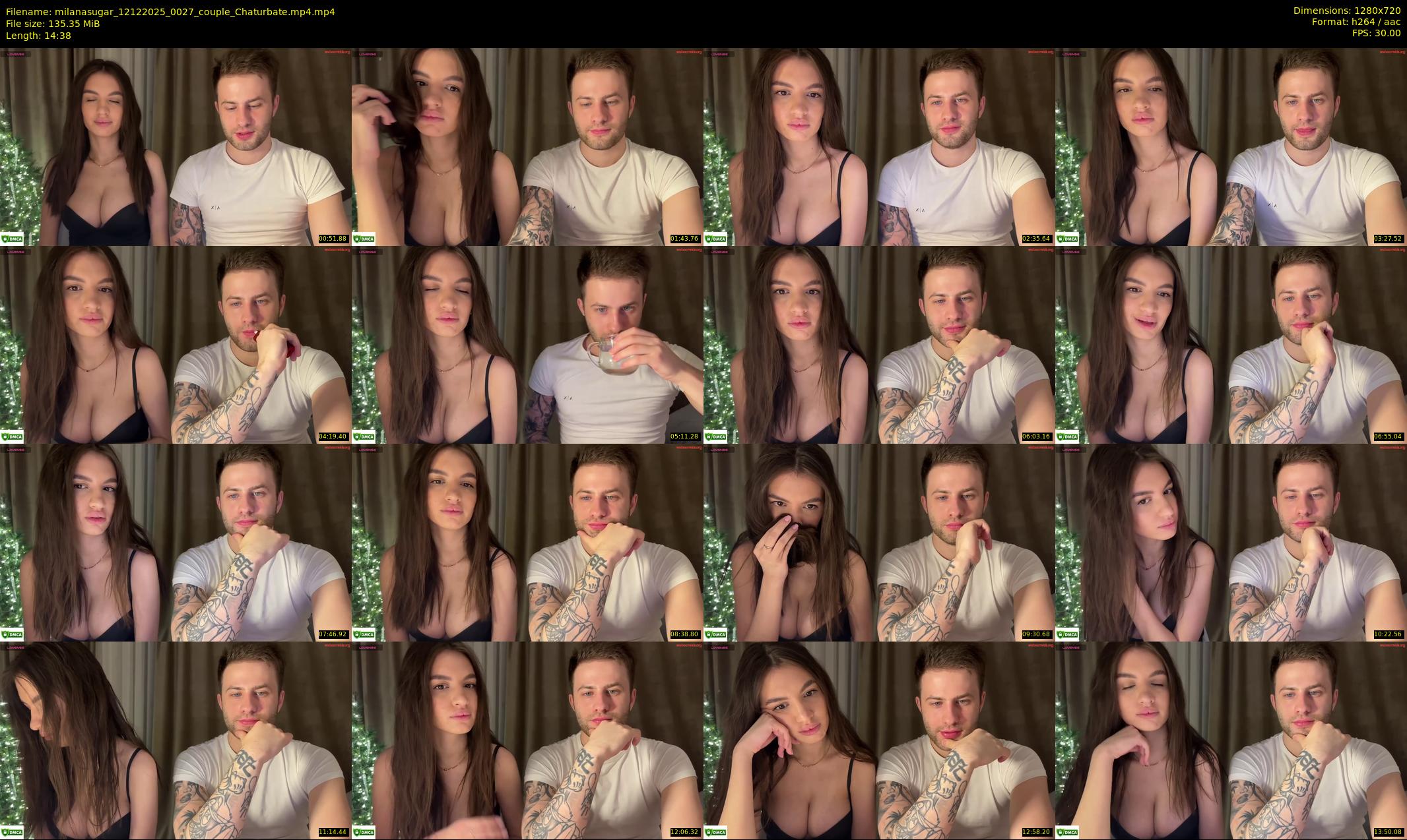 milanasugar — 15 minute Chaturbate couple cam show recording, 720p, Dec 12, 2025