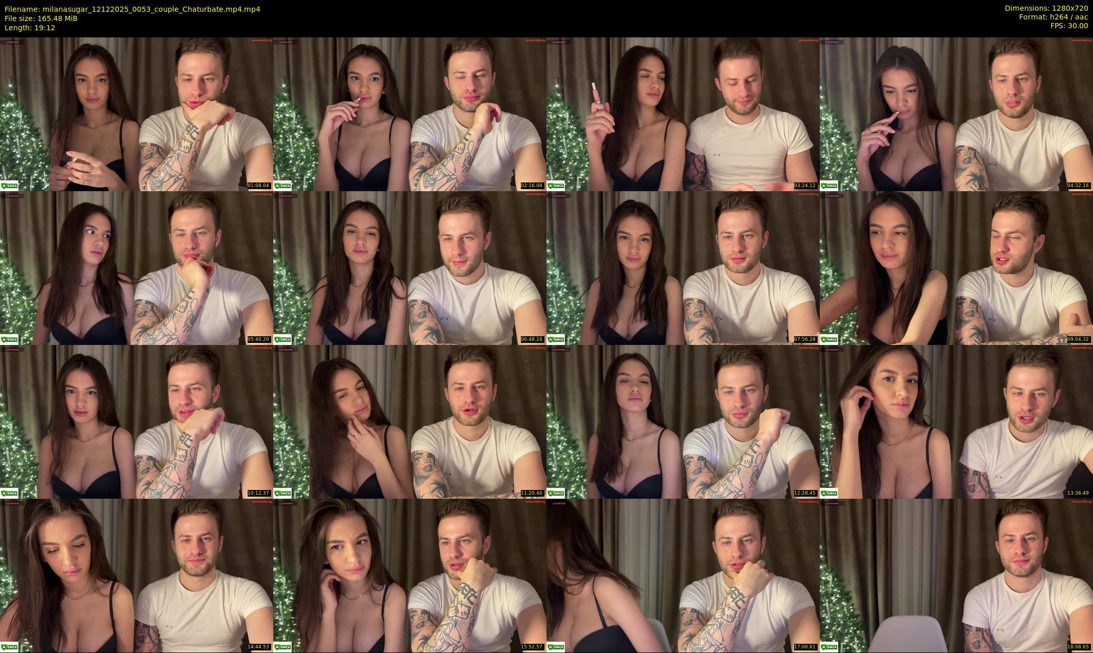 milanasugar — 20 minute Chaturbate couple cam show recording, 720p, Dec 12, 2025