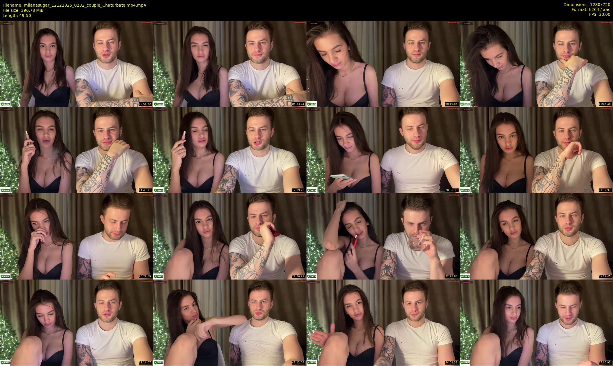 milanasugar — 50 minute Chaturbate couple cam show recording, 720p, Dec 12, 2025