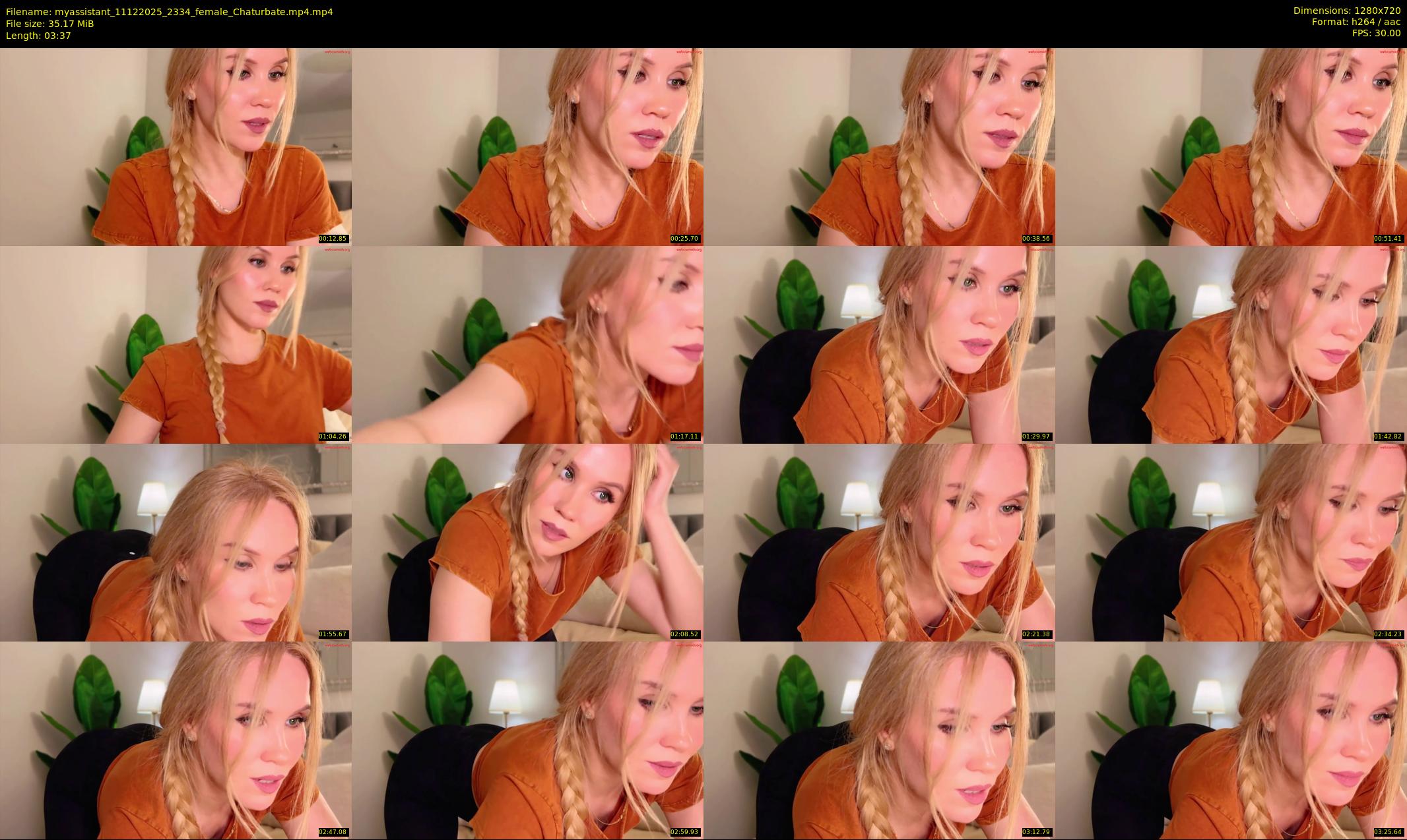 myassistant — 4 minute Chaturbate female cam show recording, 720p, Dec 11, 2025