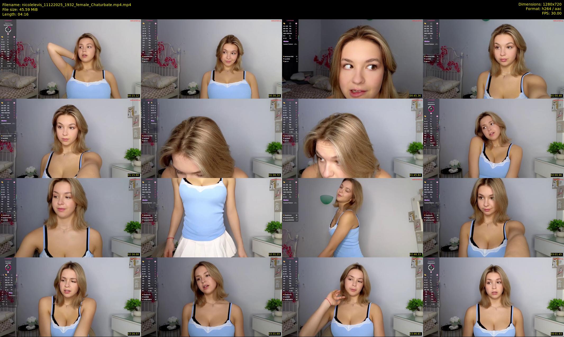 nicolelevis — 5 minute Chaturbate female cam show recording, 720p, Dec 11, 2025