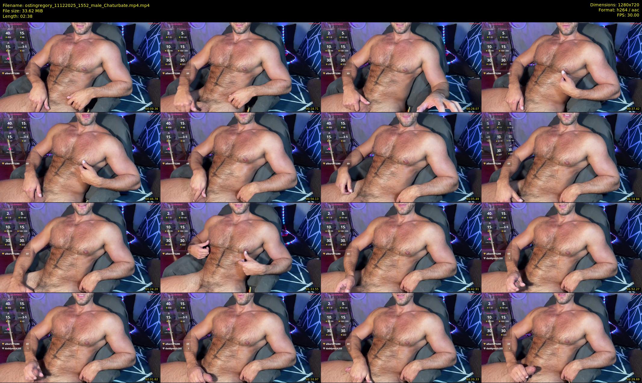 ostingregory — 3 minute Chaturbate male cam show recording, 720p, Dec 11, 2025