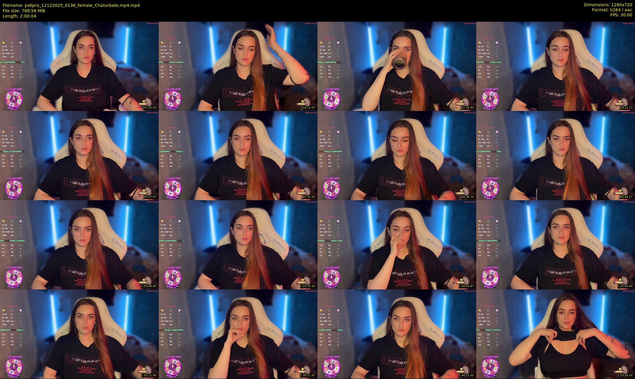 ps6pro — 121 minute Chaturbate female cam show recording, 720p, Dec 12, 2025