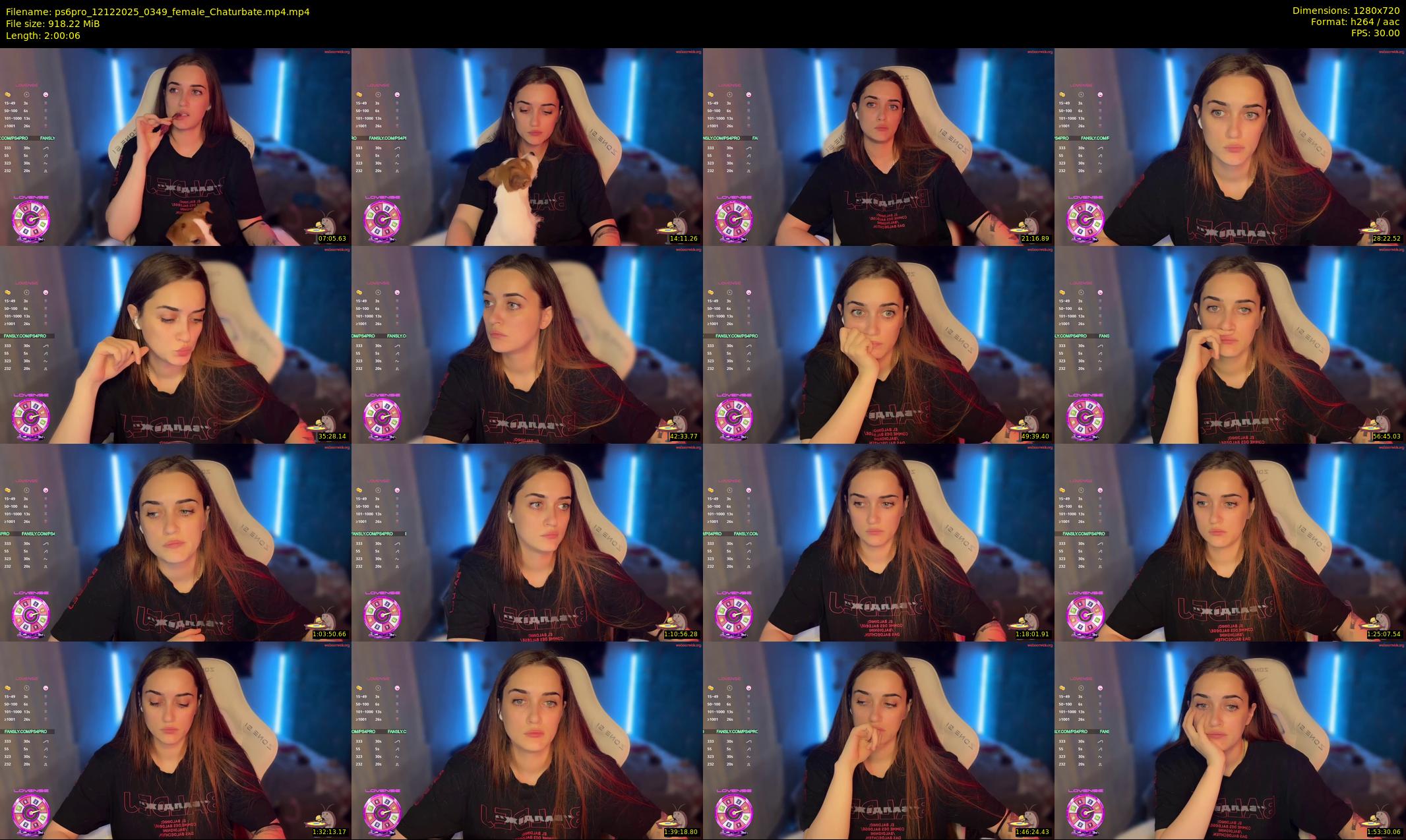 ps6pro — 121 minute Chaturbate female cam show recording, 720p, Dec 12, 2025