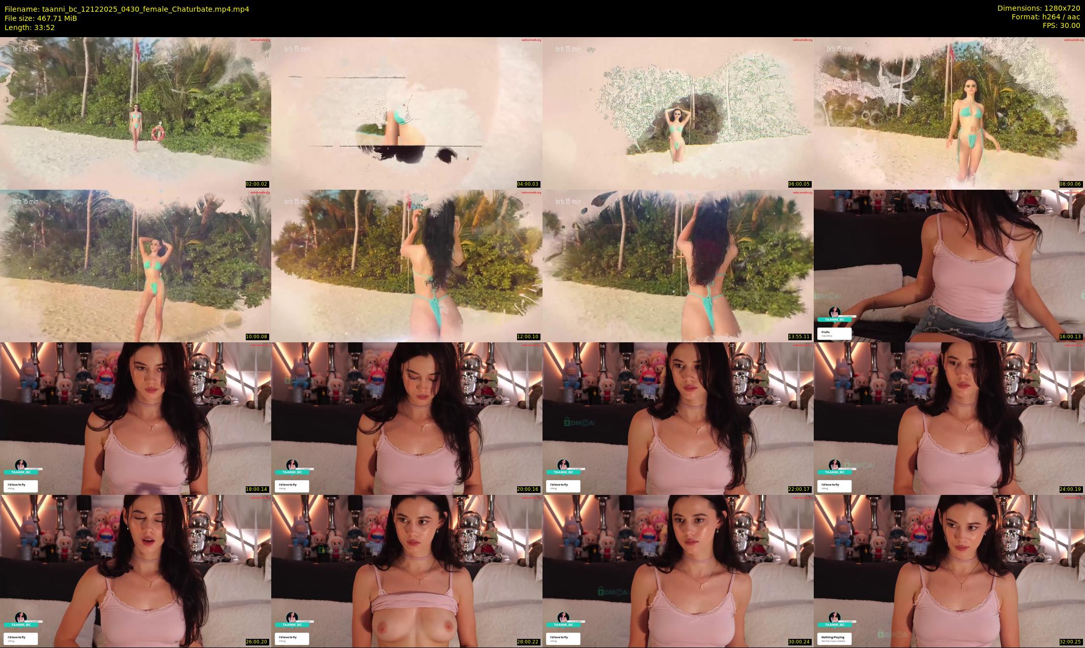 taanni_bc — 34 minute Chaturbate female cam show recording, 720p, Dec 12, 2025