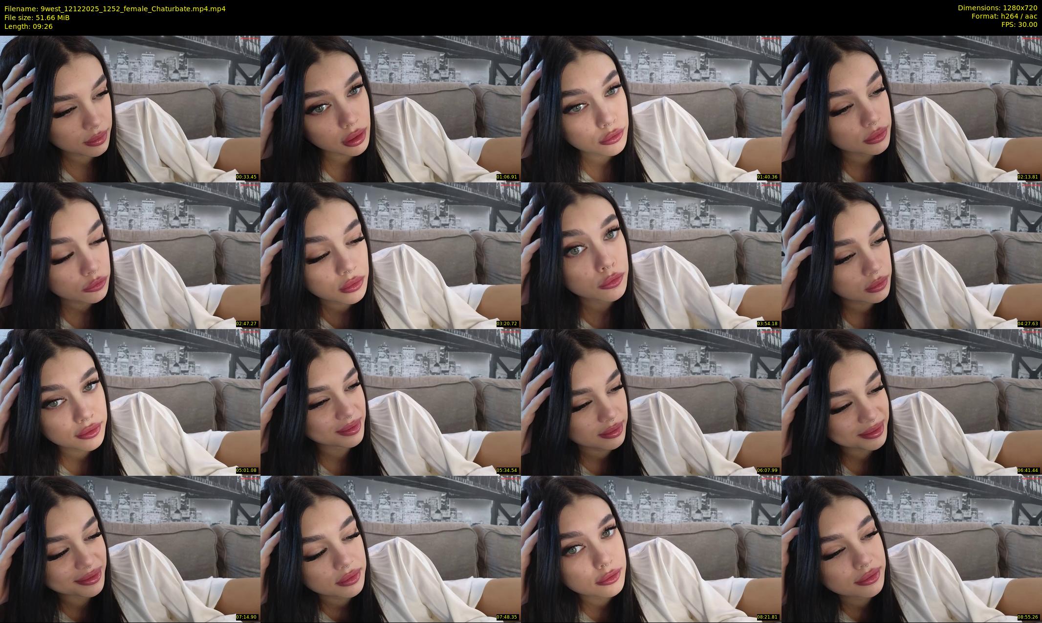 9west — 10 minute Chaturbate female cam show recording, 720p, Dec 12, 2025