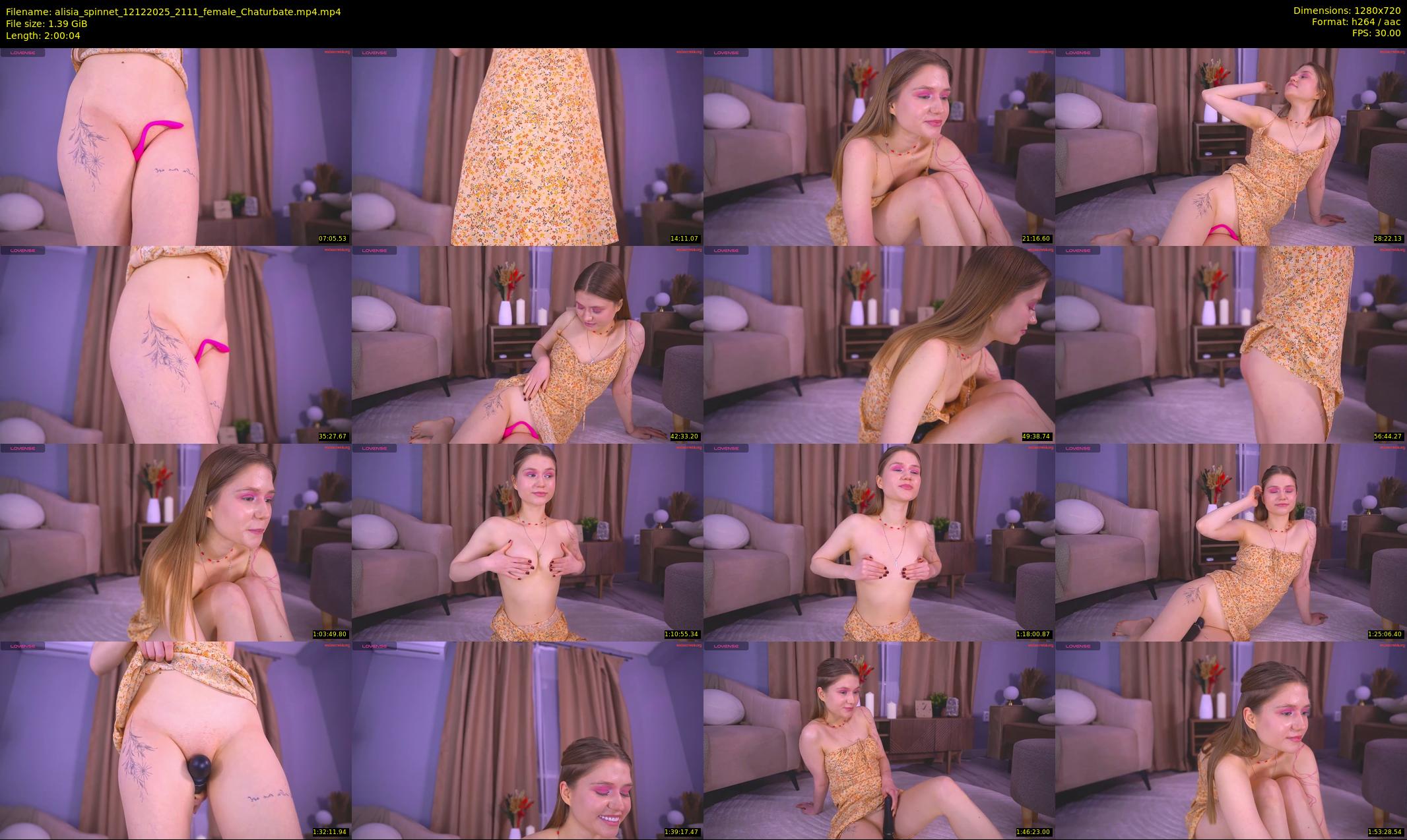 alisia_spinnet — 121 minute Chaturbate female cam show recording, 720p, Dec 12, 2025