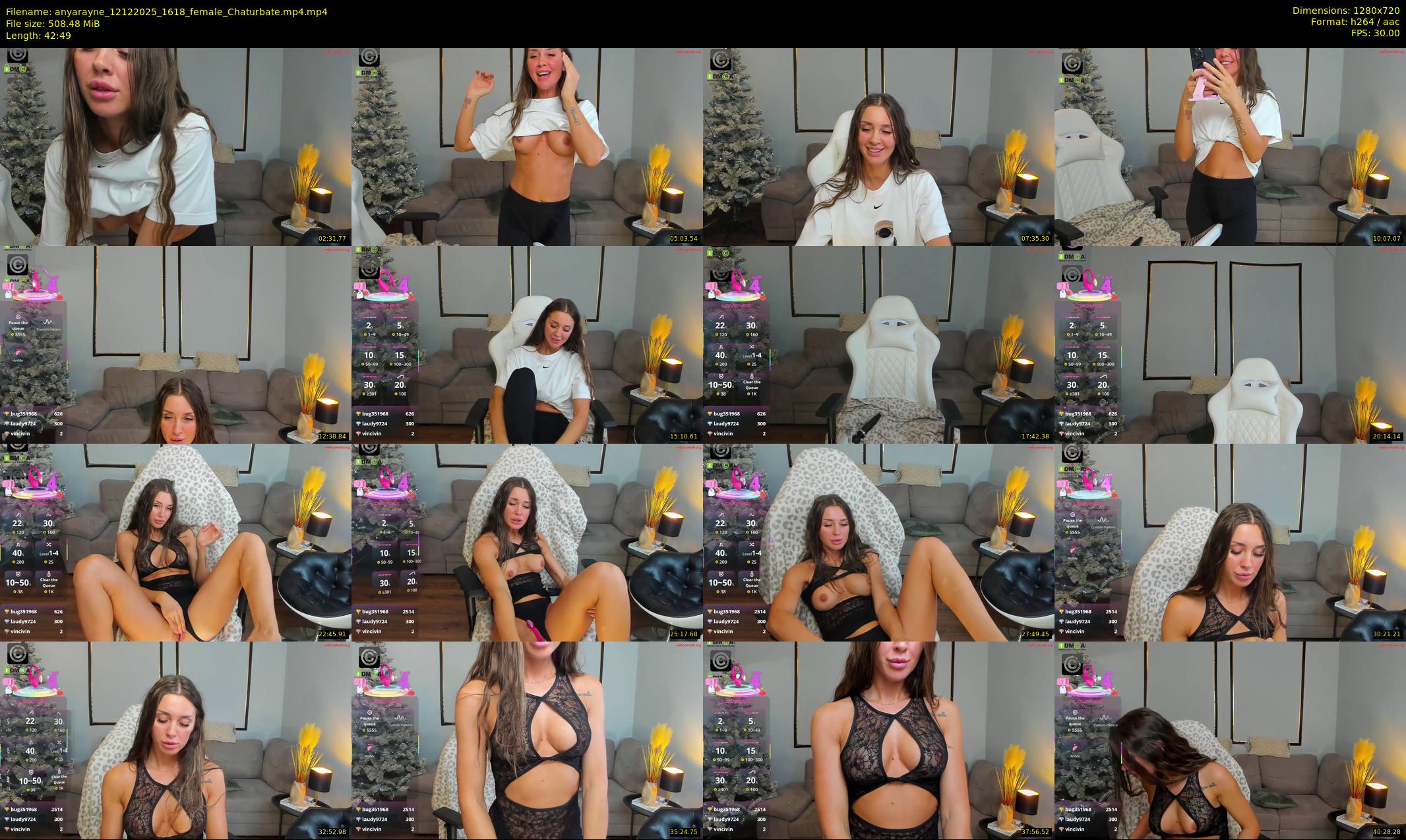 anyarayne — 43 minute Chaturbate female cam show recording, 720p, Dec 12, 2025